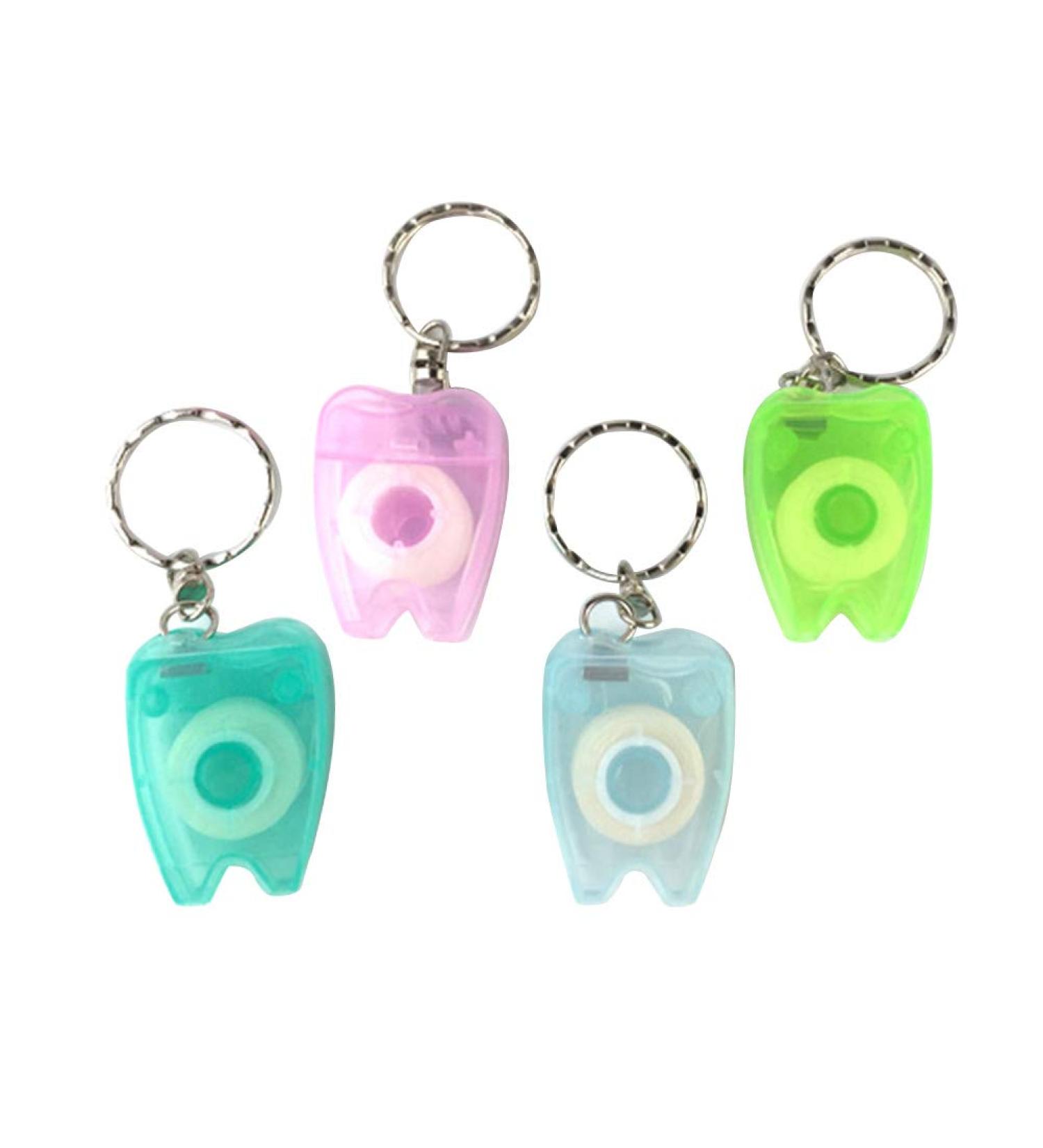 Buy Healifty 4-Piece Portable Dental Floss Keychain | Dentist Gifts | Flower Design for Easy Tooth Cleaning - Buy Online on GoSupps.com