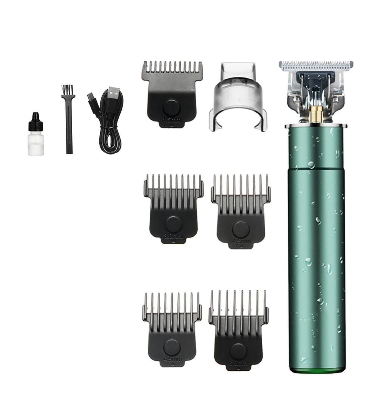 Buy Rechargeable Electric Hair Clipper | T-Shaped USB Full Metal Hair Cutting Tool - IPX5 Waterproof Engraving Design - Buy Online on GoSupps.com