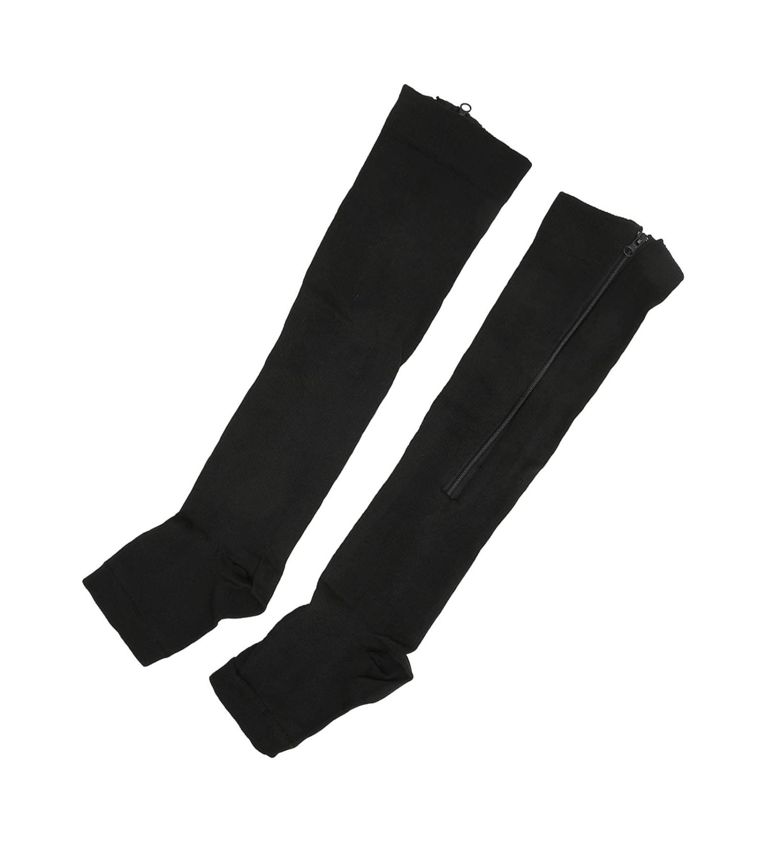 Open Compression Stockings for Pain Relief | Elastic Decompression for Sports | Black L/XL - Shop Internationally - Buy Online on GoSupps.com