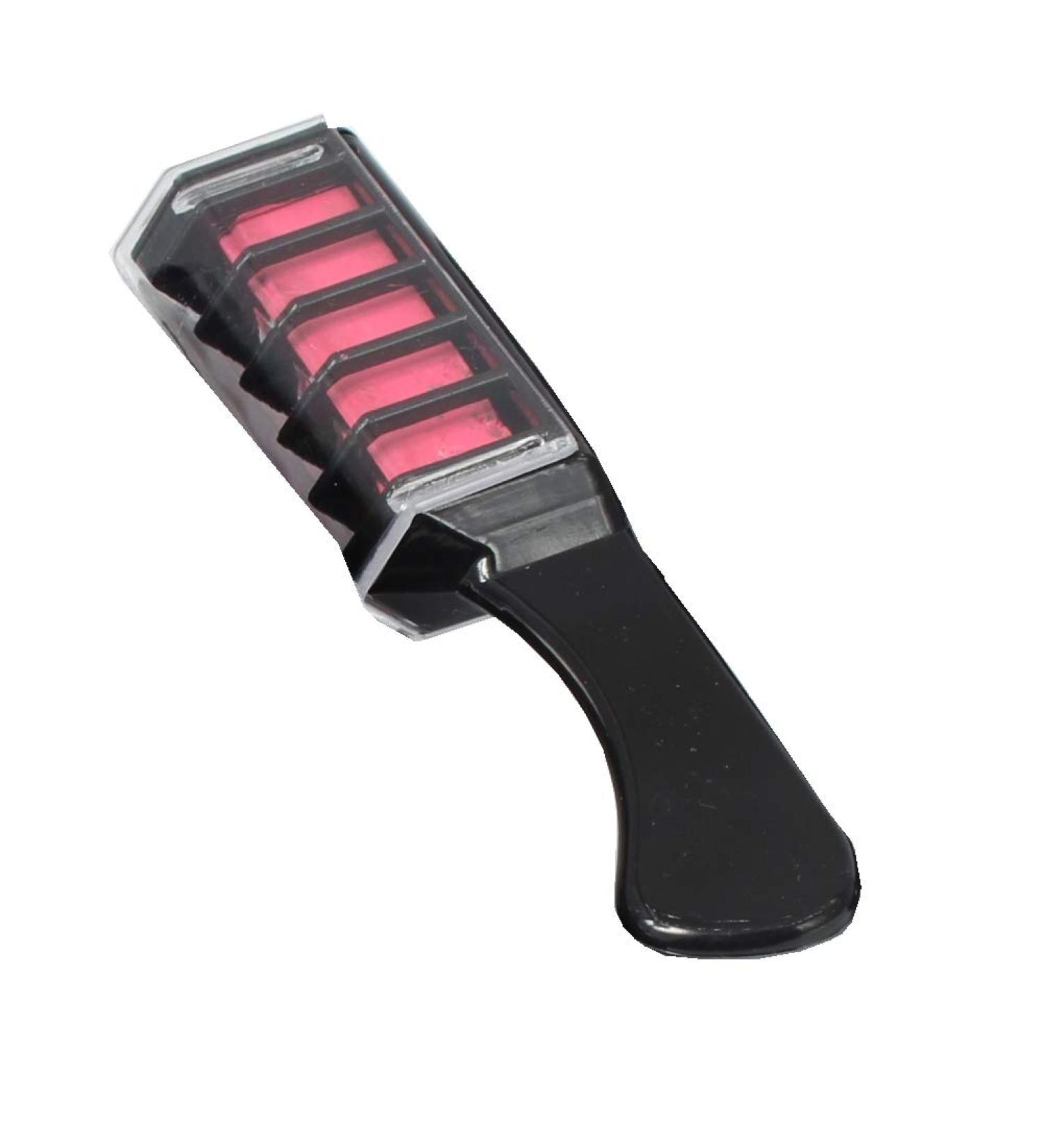 JUSTFOX Hair Chalk Comb - Temporary Pink Hair Color for Carnival & Festivals | vibrant easy-to-use hair dye - Buy Online on GoSupps.com