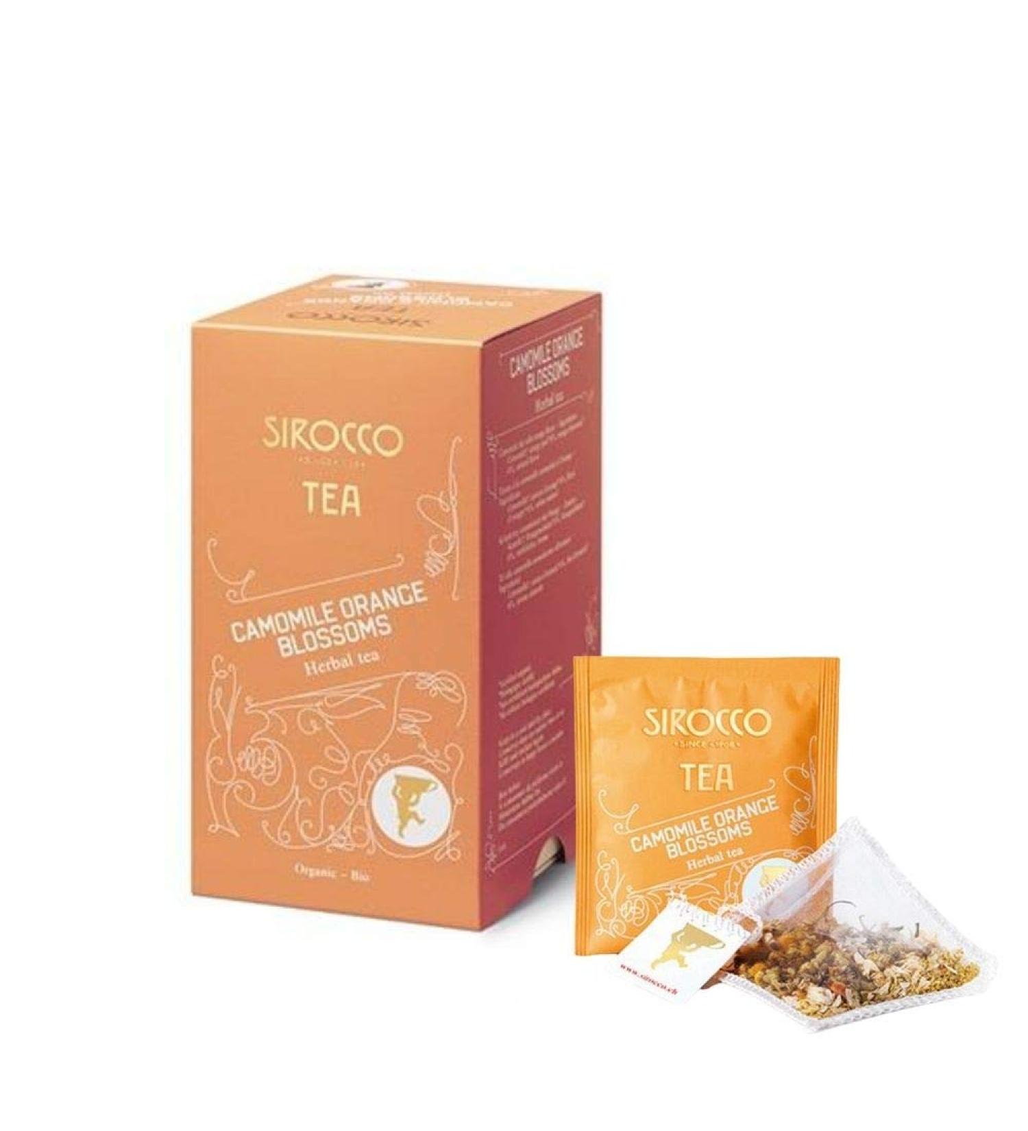 SIROCCO TEA (Switzerland) - CAMOMILE ORANGE BLOSSOMS Organic camomile tea with orange - 20 tea bags/sachets - Buy Online on GoSupps.com
