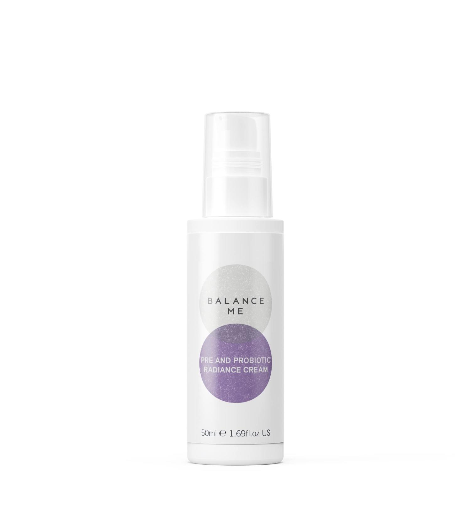 Balance Me Pre & Probiotic Radiance Cream | Vegan Face Moisturizer with Hyaluronic Acid & Squalane | All Skin Types | 50ml | Made in UK - International Shipping - Buy Online on GoSupps.com