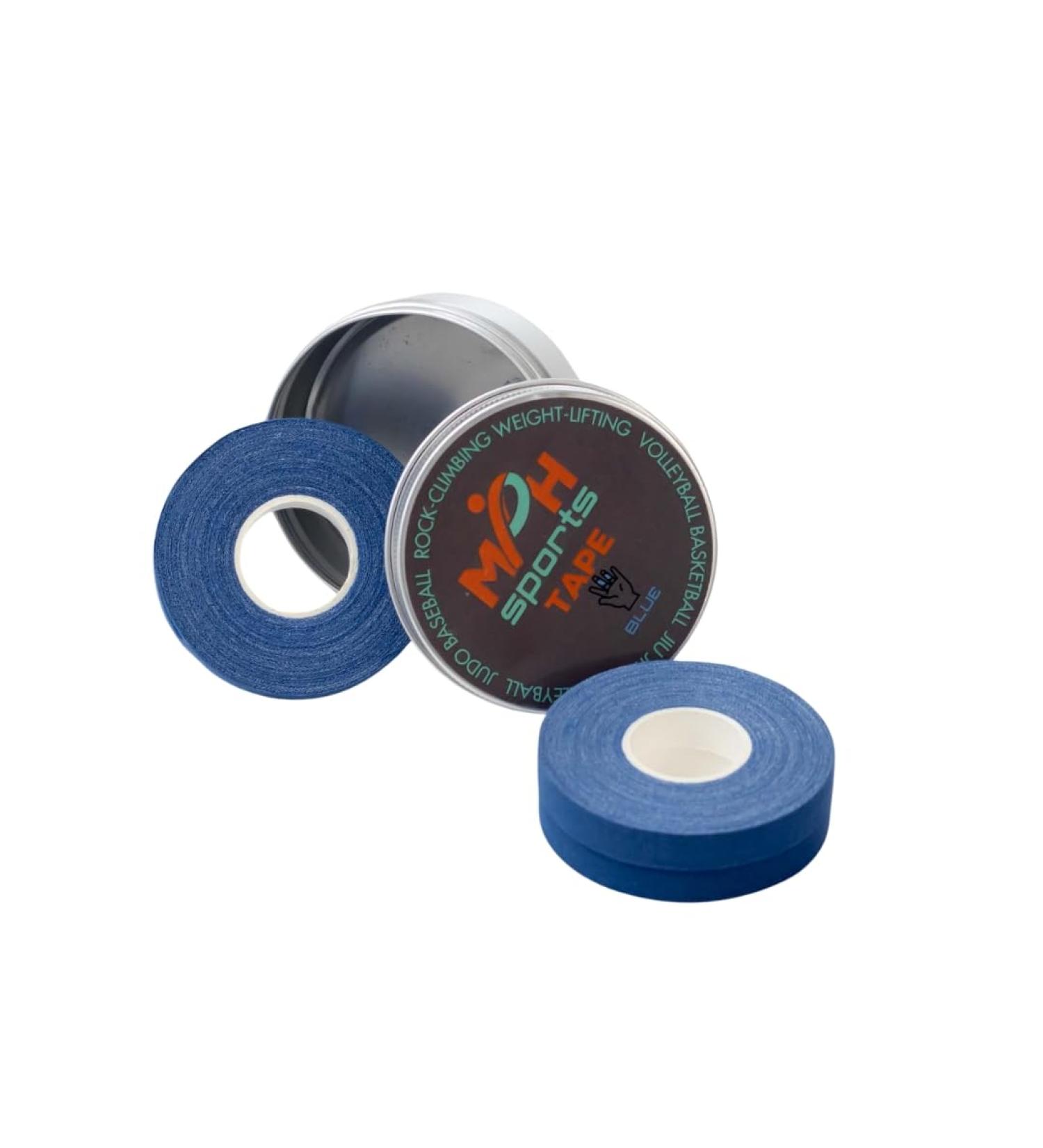 Athletic Finger Tape - 3 Rolls (0.39 inch/32 feet) | Latex-Free Medical Tape for Judo Jiu Jitsu Weight Lifting Volleyball Rock Climbing Baseball | Portable Deep Blue Tin - Buy Online on GoSupps.com