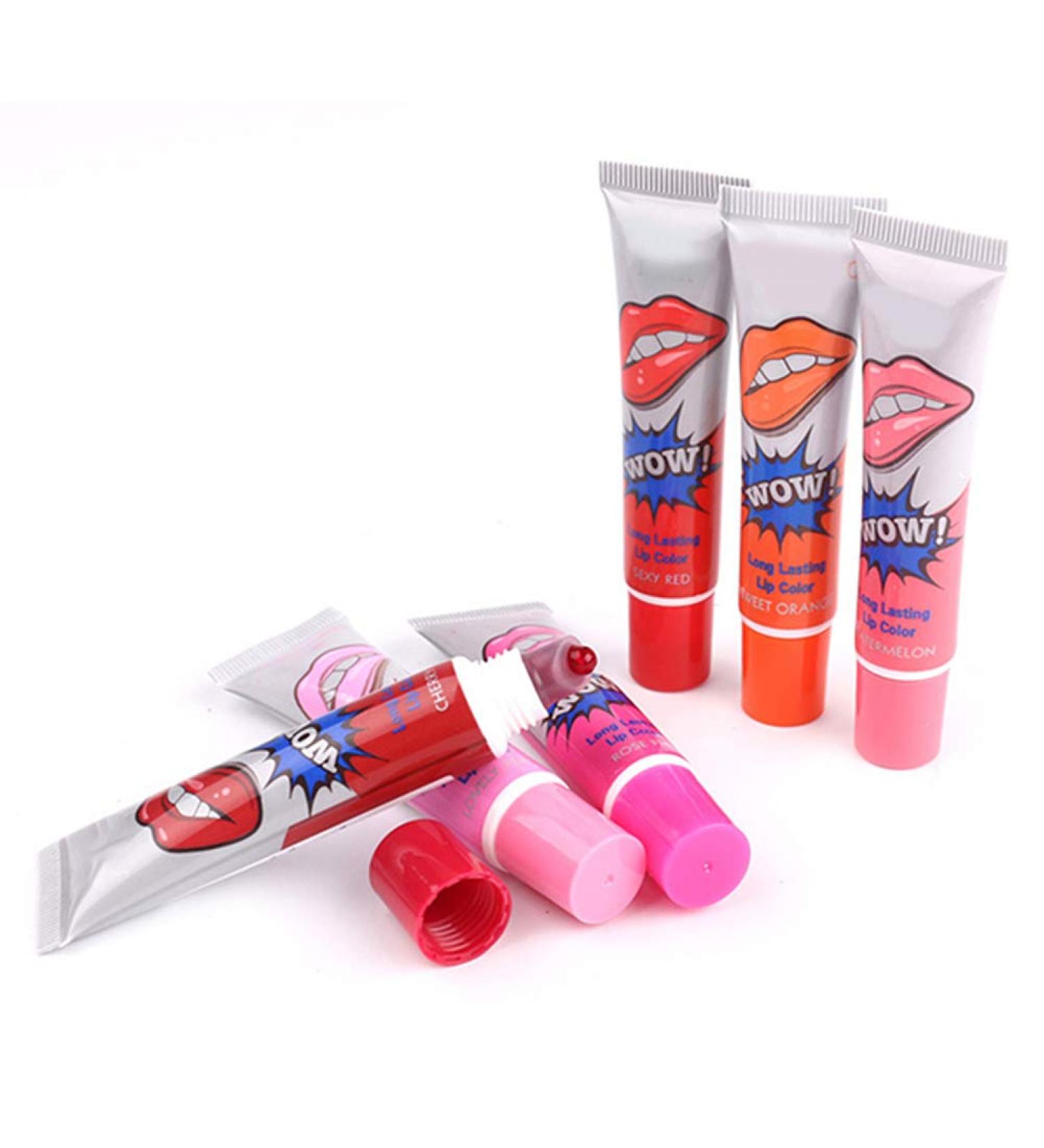Qinlorgo Advanced Color Scrub Lip Gloss - Cherry Red Portable Lipstick for Daily Beauty | International Shipping - Buy Online on GoSupps.com