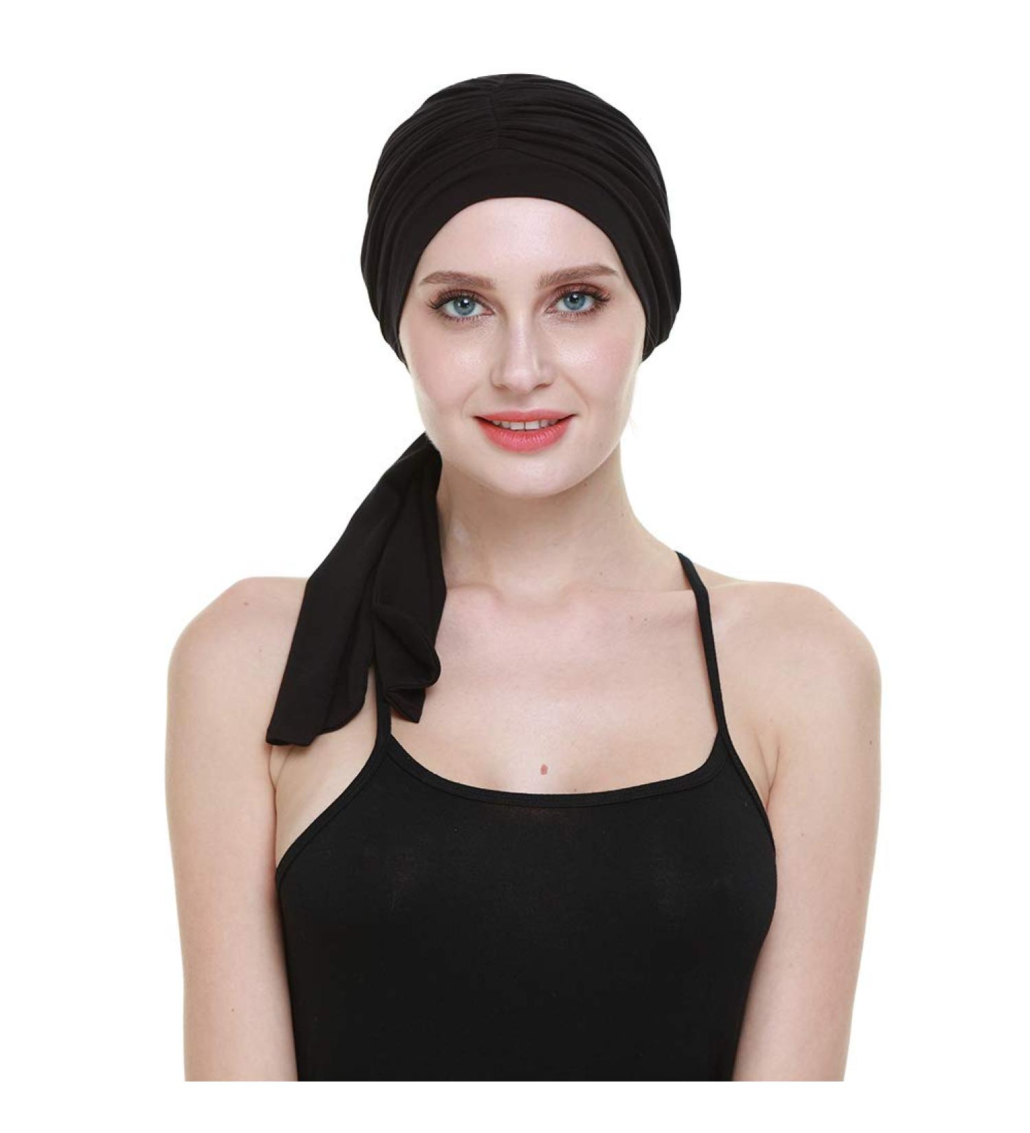 FocusCare Bamboo Headwraps for Women - Soft Black Chemo Patients Headwear - Buy Online on GoSupps.com