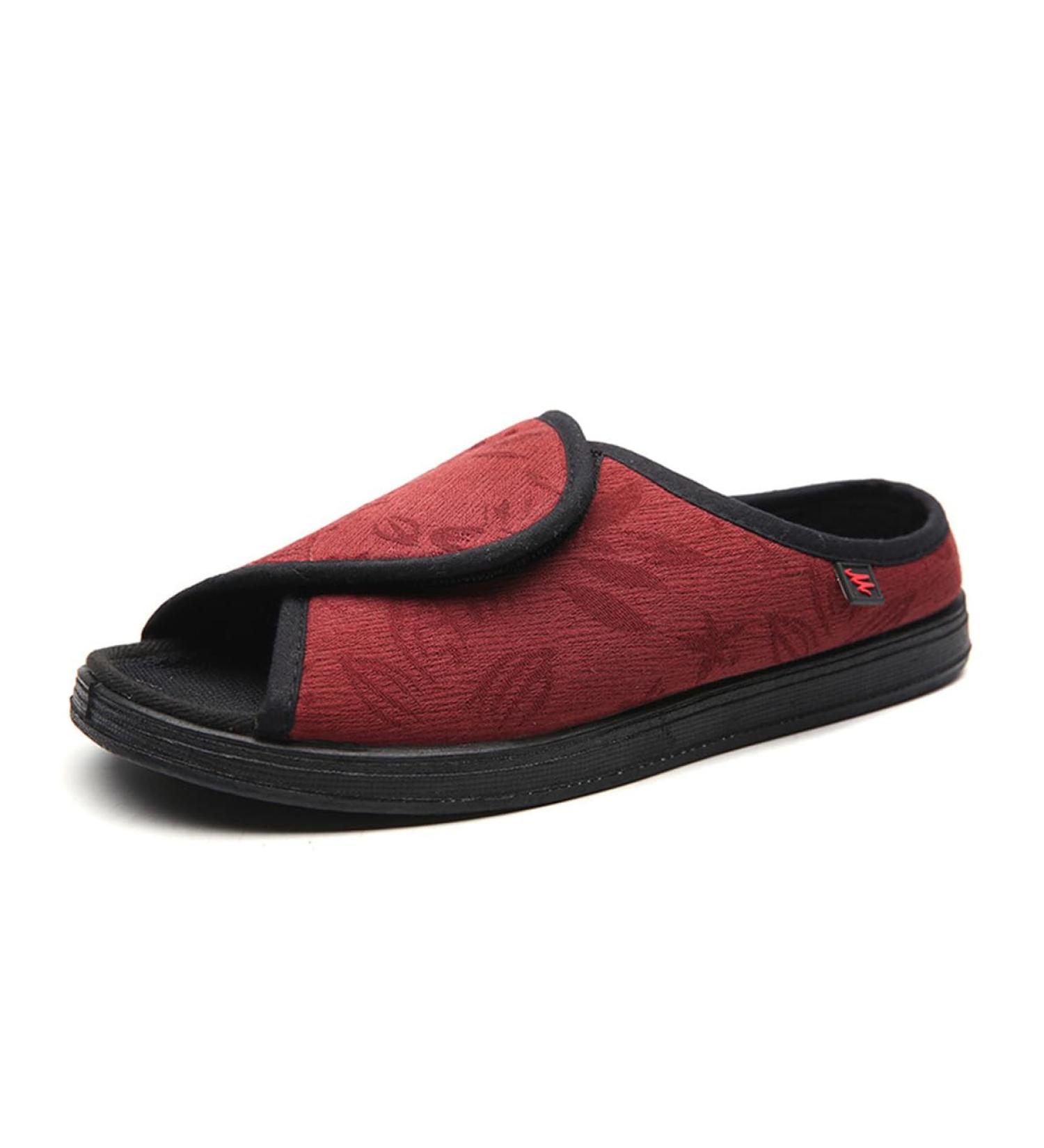 VEACAM Women's Diabetic Slippers | Memory Foam House Shoes for Swollen Feet | Adjustable Arthritis & Edema Footwear (Red, Size 5.5) - Buy Online on GoSupps.com