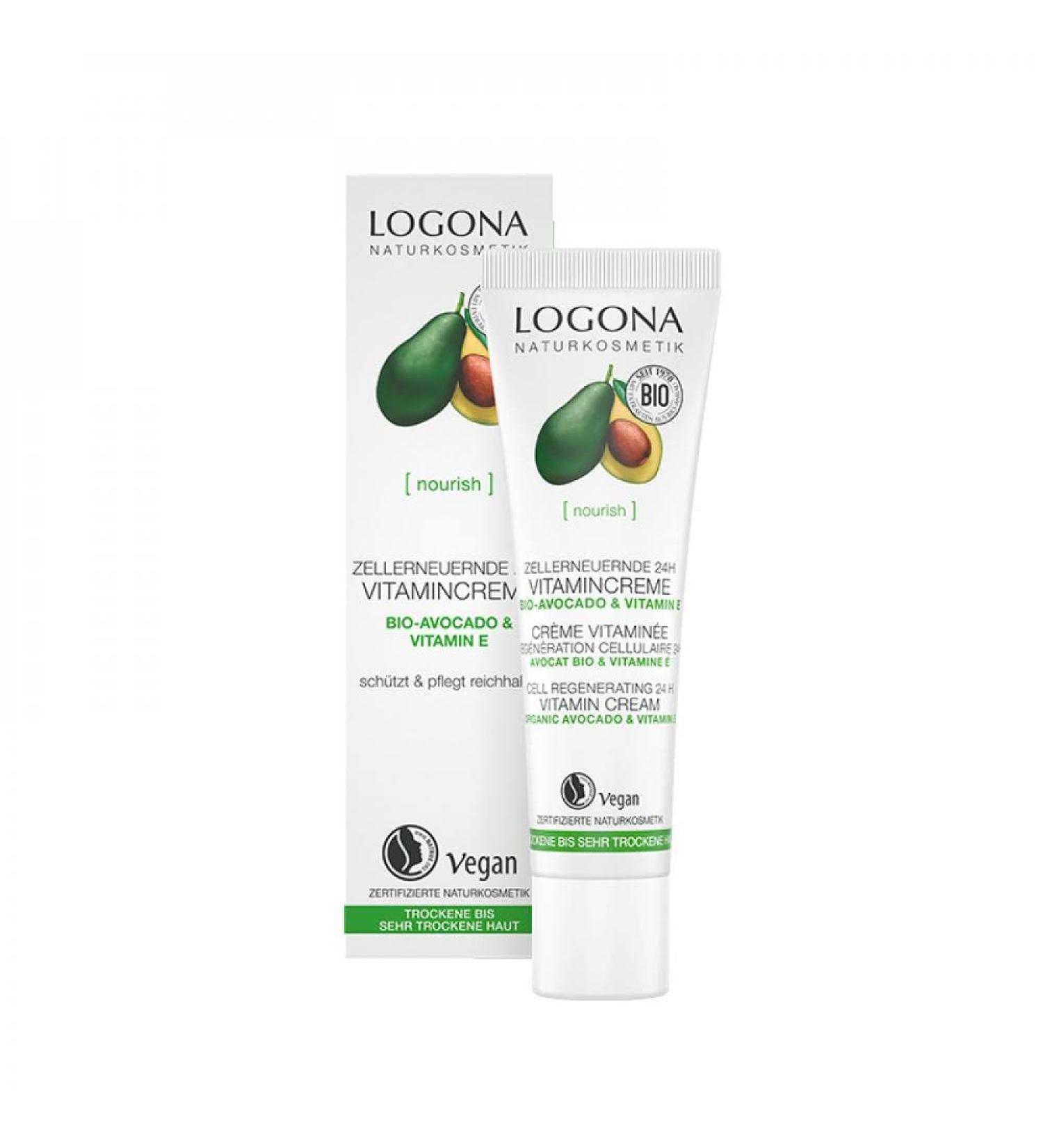 Logona Nourish Cell 24H Regenerating Cream Organic Avocado Vitamin and Vitamin E