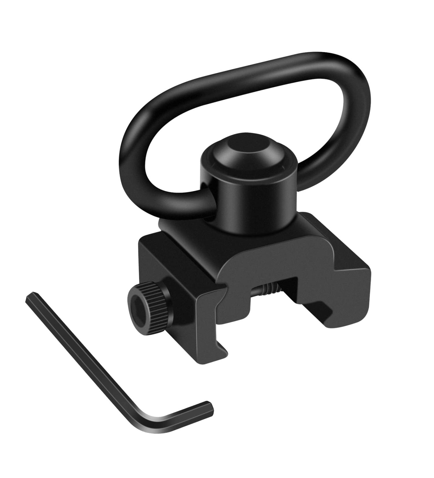 LONSEL 360 Rotation Picatinny Sling Swivel Mount + 2 Point Traditional Sling Rail Mount - Black - Buy Online on GoSupps.com