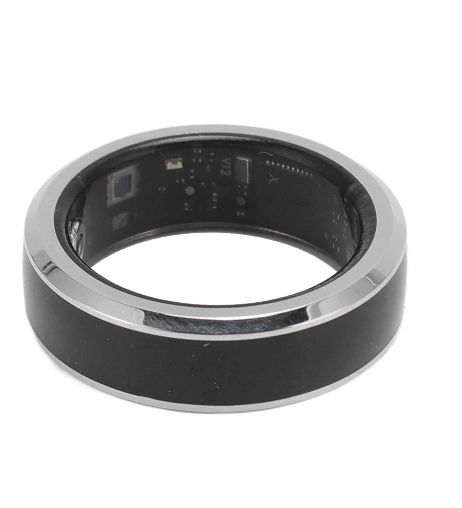 Smart Health Ring 316 Stainless Steel and Ceramic Temperature Detection Health Tracker Smart Ring Black with APP for Sleep Monitoring (9#) 10# - Buy Online on GoSupps.com