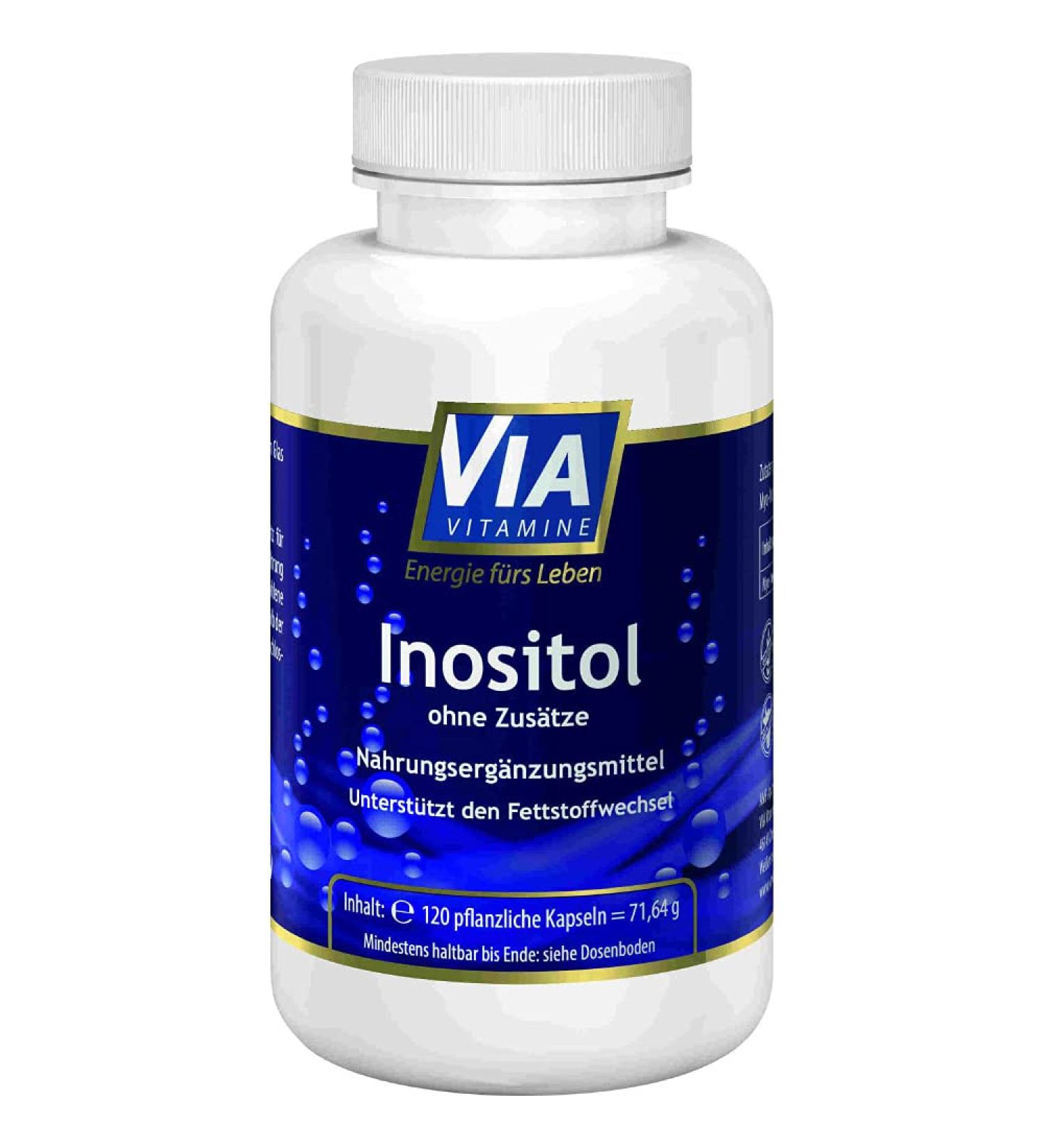 Buy Pure Myo Inositol 500mg - Vegan Inositol 120 Capsules | German Quality No Additives - International Shipping Available - Buy Online on GoSupps.com