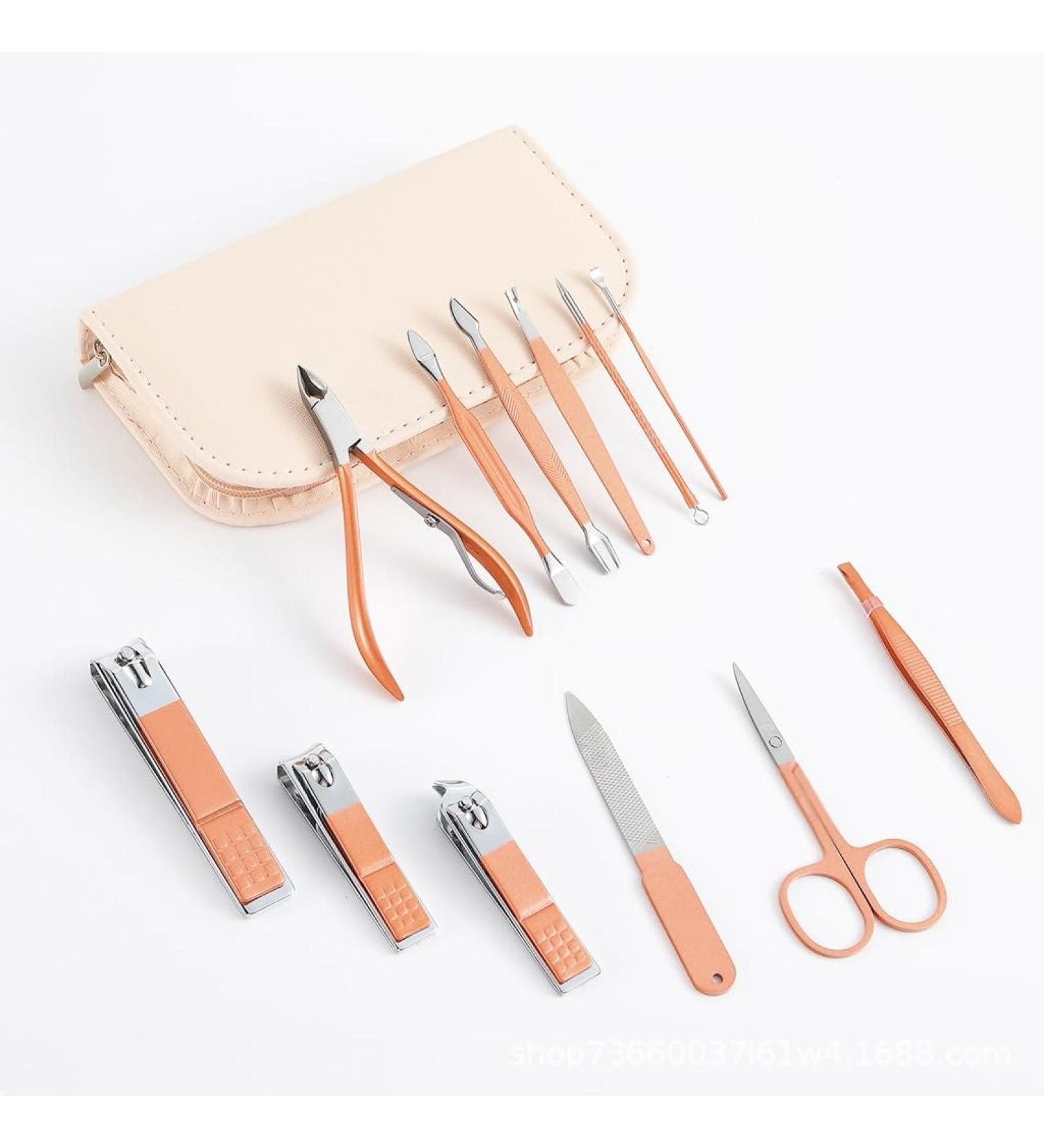 ZSLBMD Nail Clipper Set 12-Piece Beauty Set Nail Clipper Manicure Complete Kit Home Nail Clippers Light Grey D - Buy Online on GoSupps.com