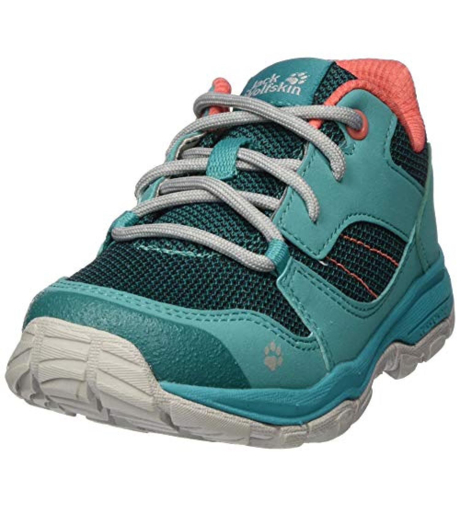 Jack Wolfskin MTN Attack 3 Low K Hiking Boot - Big Kid (8-12 Years) - Size 9 - Green/Rose - Buy Online on GoSupps.com