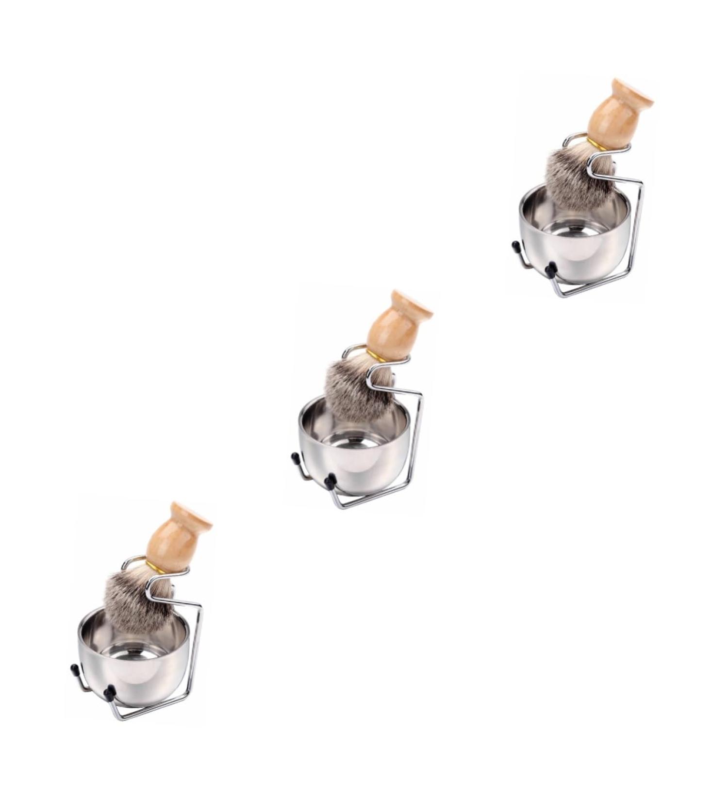 FOMIYES 3 Sets Shaving Tool Kit - Man's Wooden Soap Dish & Accessories for a Perfect Shave International Shipping Available - Buy Online on GoSupps.com