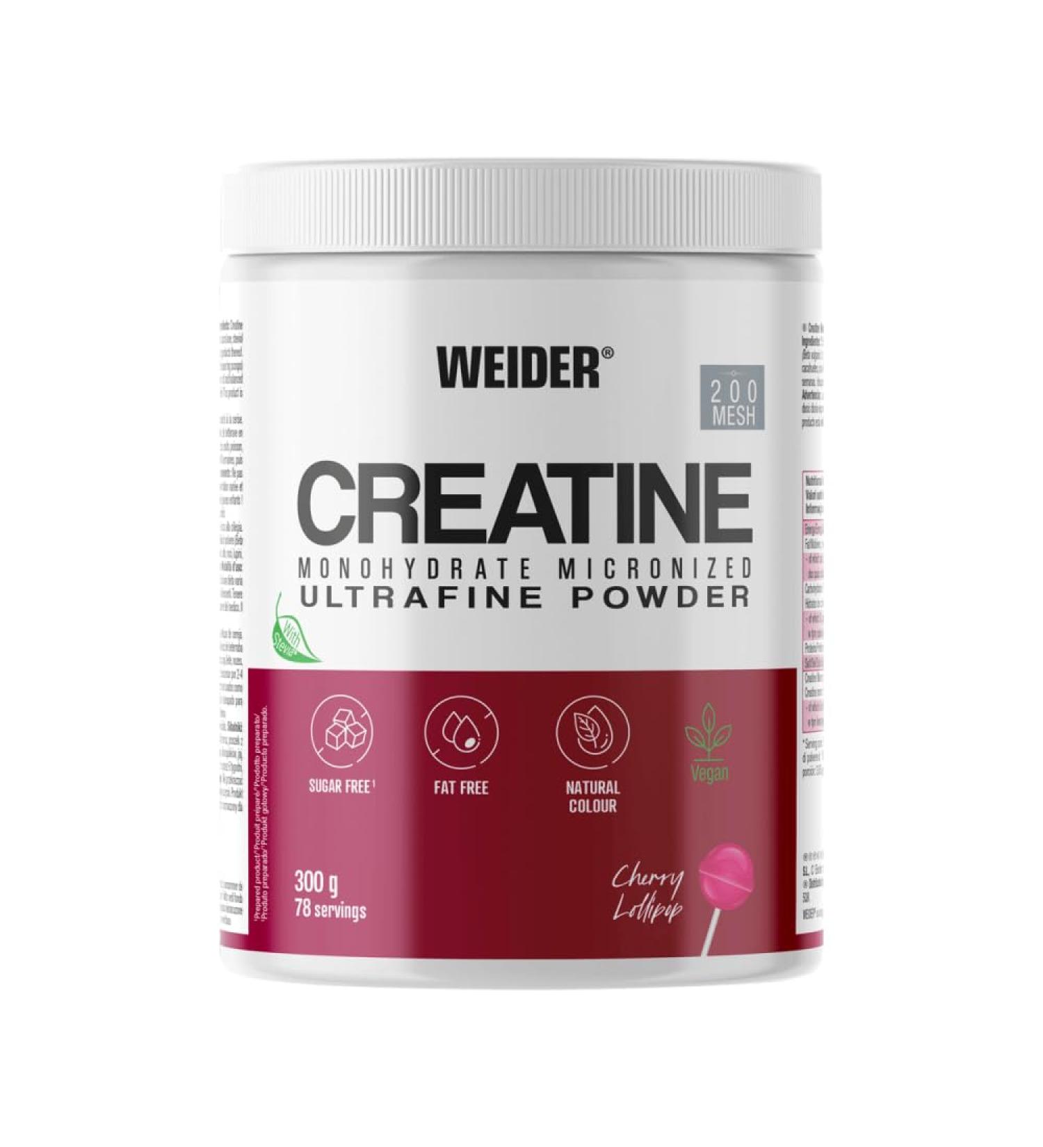 Weider Weider Creatine - Flavored (300g) Cherry Lollipop - Creatine - Creatine Monohydrate