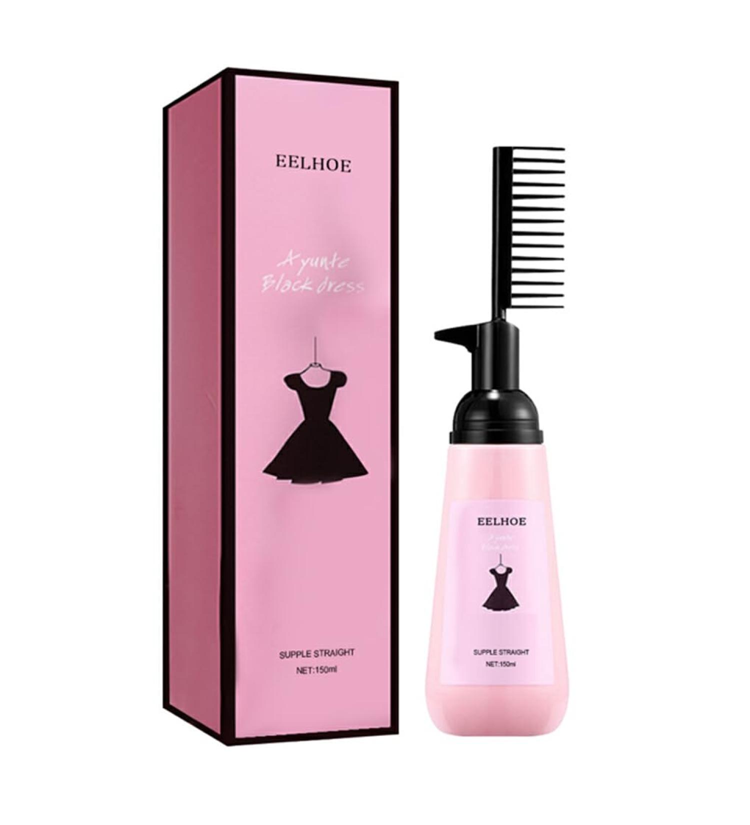 miduoidn Curly Hair Straightening Cream with Brush Smoothing Portable Nourishing Beauty Gifts Supply Professional Barbershop - Buy Online on GoSupps.com