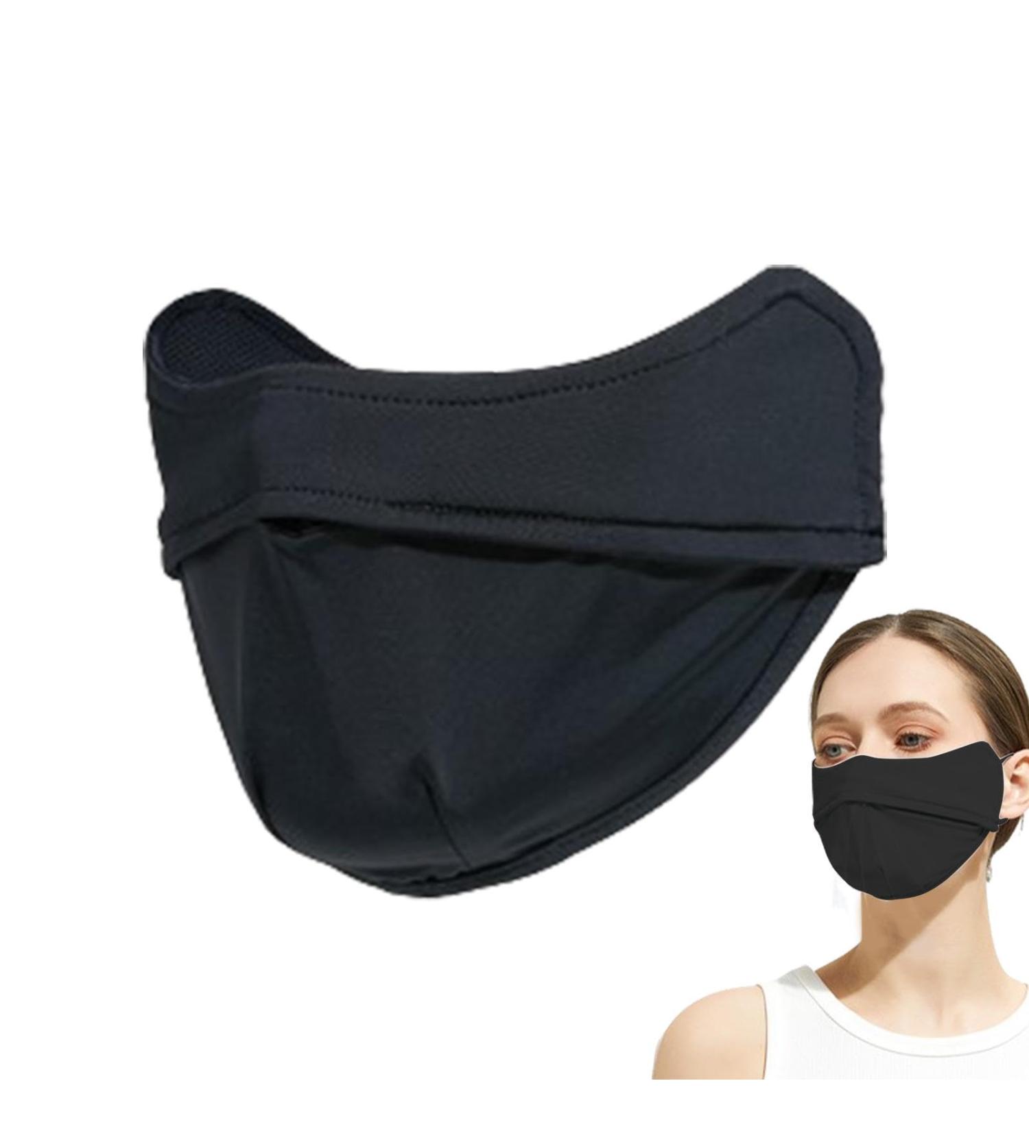 Missmisq UV Protection Face Cover | UPF 50+ Sun Protection Mask for Women | Adjustable & Washable Sports Facial Cover for Hiking & Mountaineering - Black - Buy Online on GoSupps.com