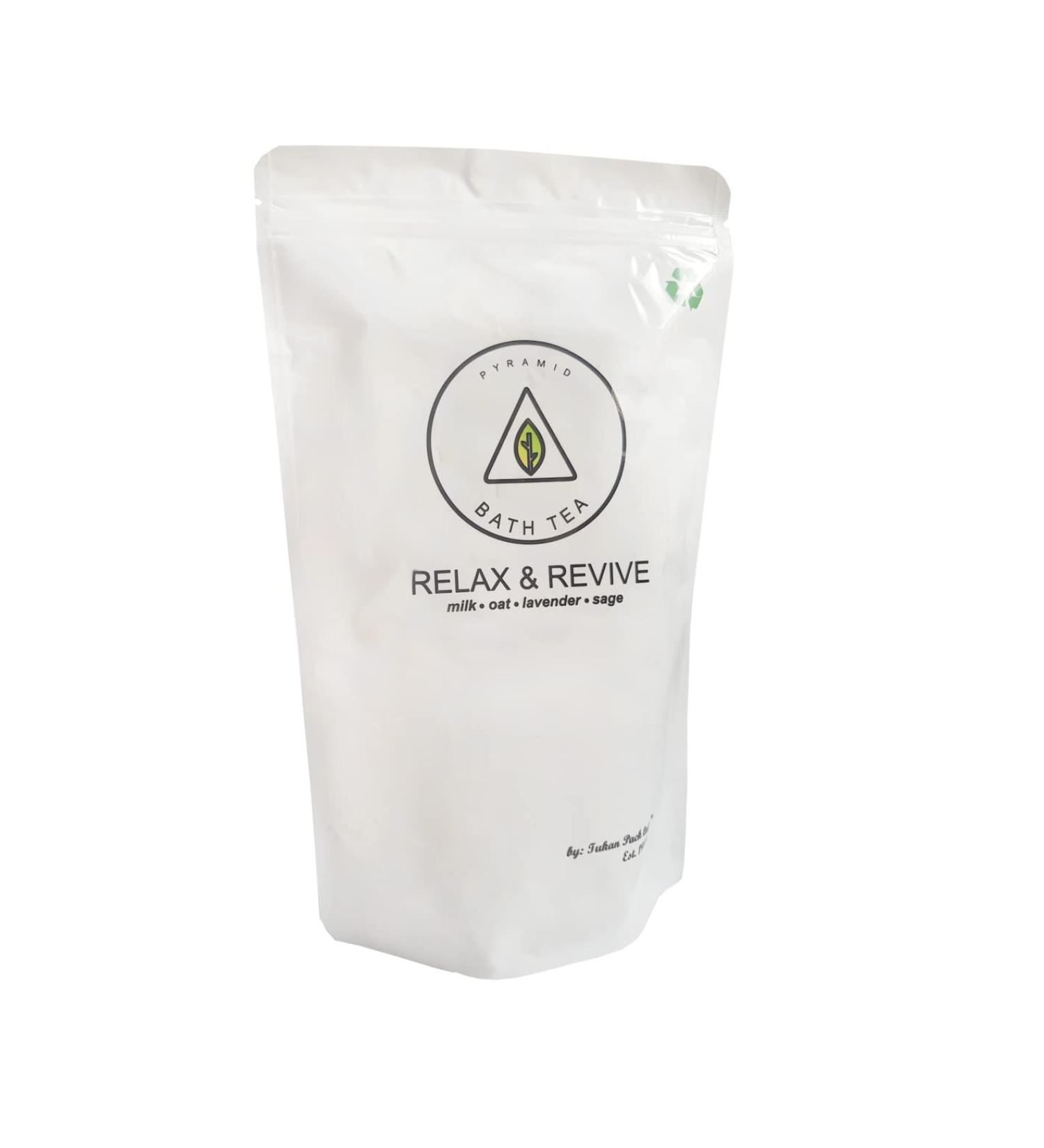 Revitalizing Tea Baths Pyramid - 23 Piece Herbal Bath Additives with Milk & Lavender for Home Spa Relaxation | Bio Skin Care & Rejuvenation - Buy Online on GoSupps.com