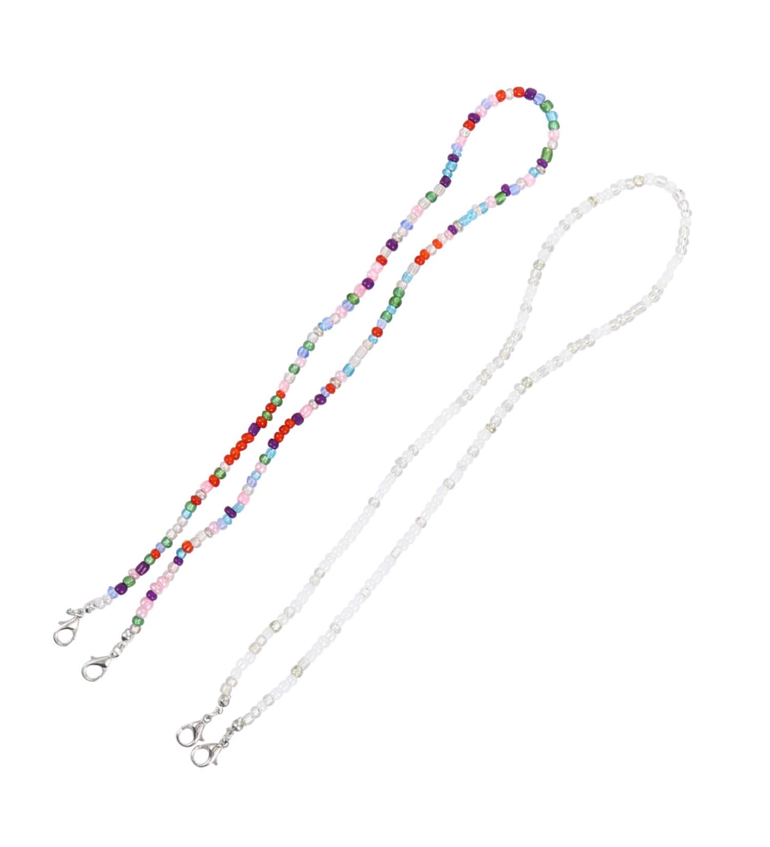 Buy Hapinary Adjustable Glasses Mask Chain - 2 STK Bead Lanyard Portable & Multifunctional Design for Eyeglasses & Masks - International Shipping Available - Buy Online on GoSupps.com