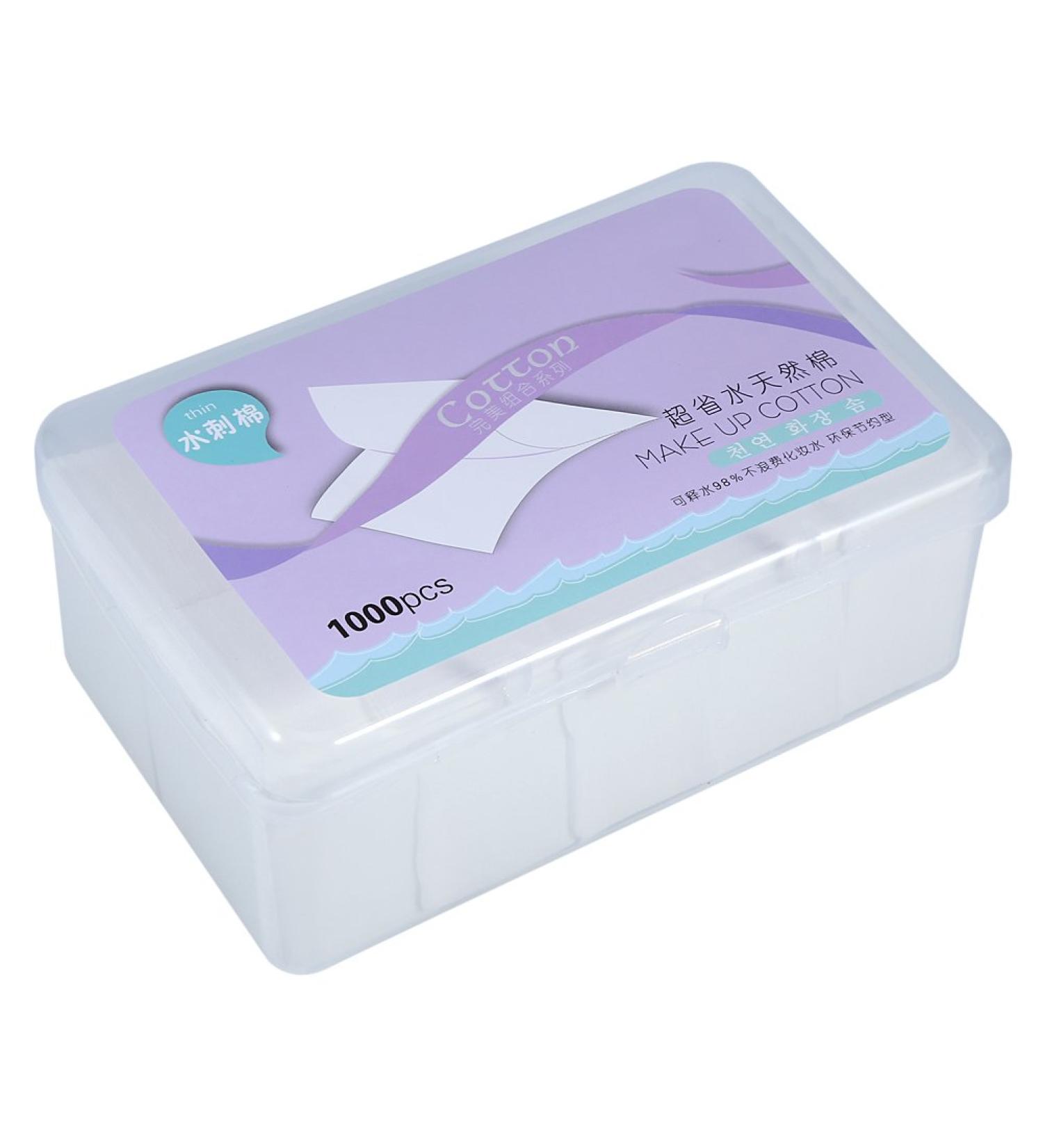 1000PCS Cotton Cosmetic Cleaning Pads - Soft Makeup Removal & Skin Care with Storage Box | International Shipping Available - Buy Online on GoSupps.com