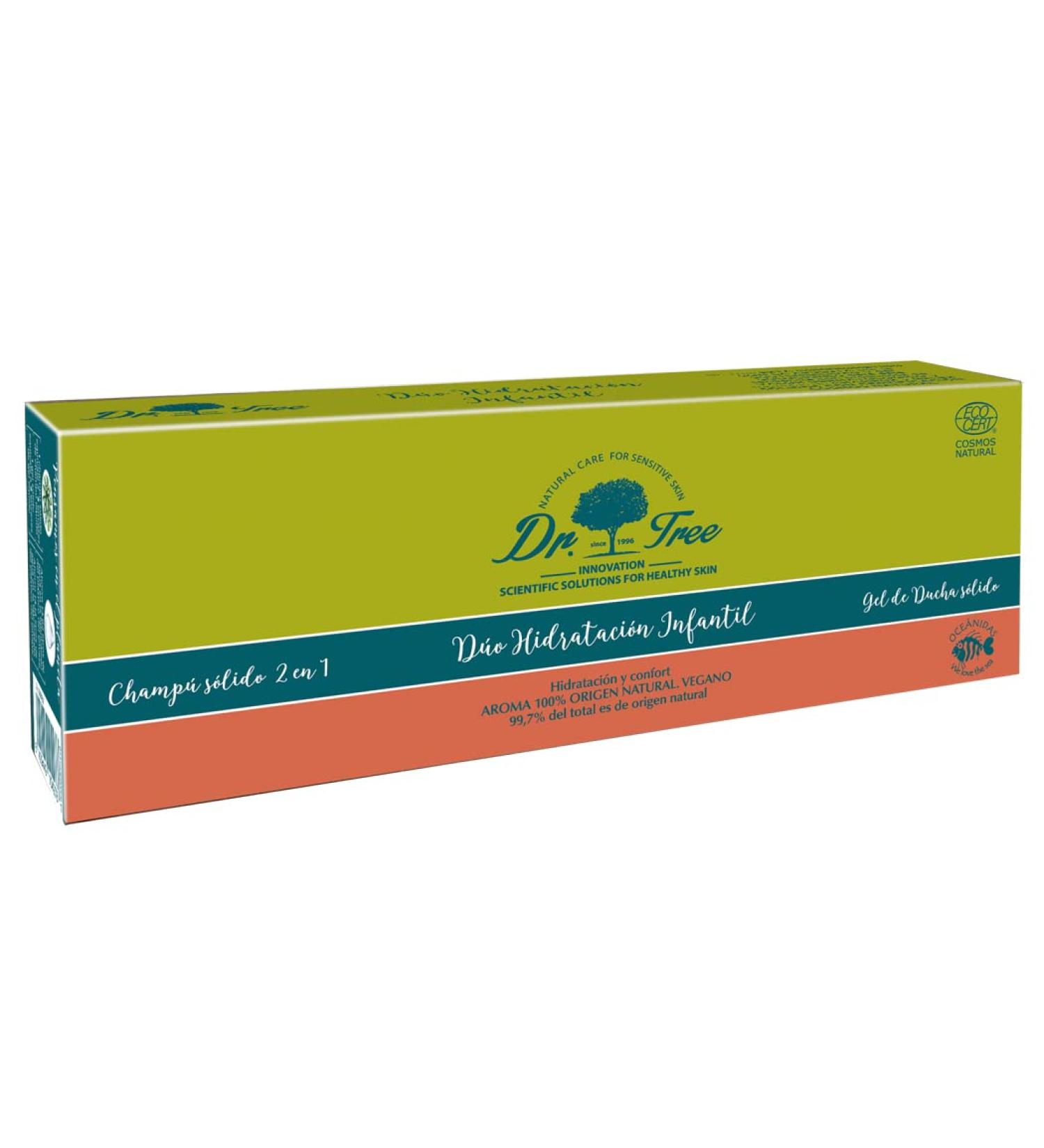 Dr. Tree Moisturising Solid Shampoo + Solid Shower Gel Junior 75 g + 75 g - Buy Online on GoSupps.com