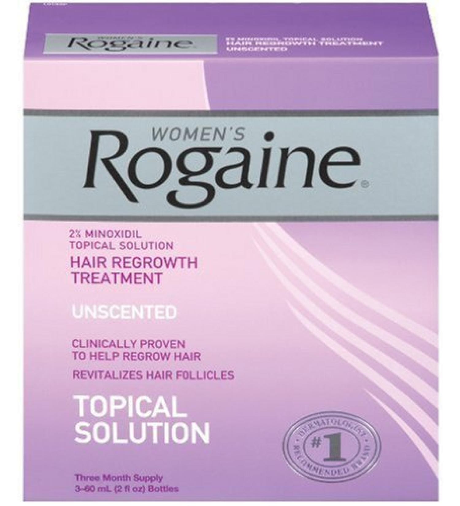 Only FDA-approved topical solution to regrow your hair. - Rogaine for Women Hair Regrowth Treatment 2 Ounce (Pack of 3)