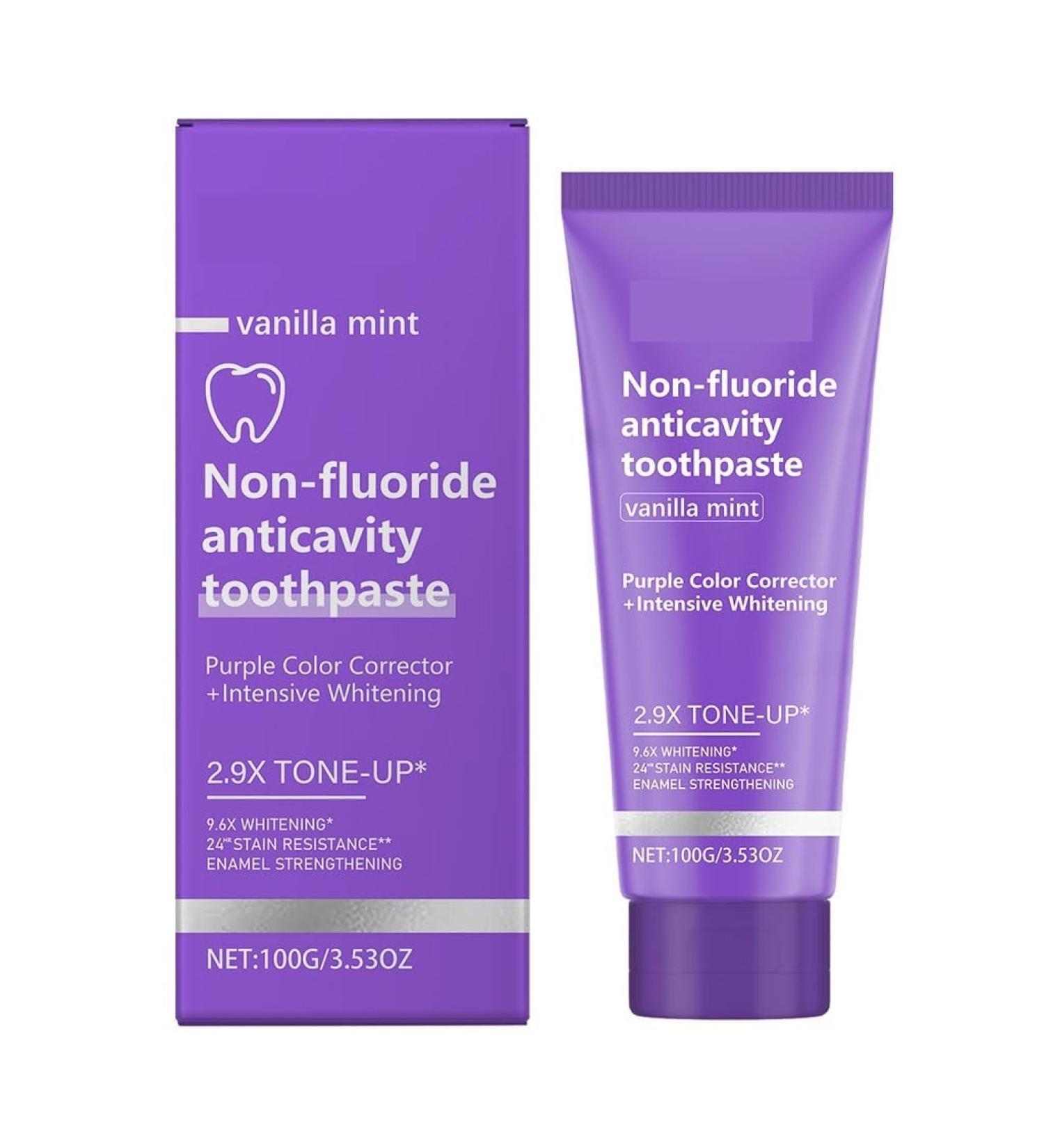 Purple Brightening Toothpaste - Teeth Whitening Stain Removal Enamel Protection Gentle Formula Easy Daily Use(4PCS) - Buy Online on GoSupps.com