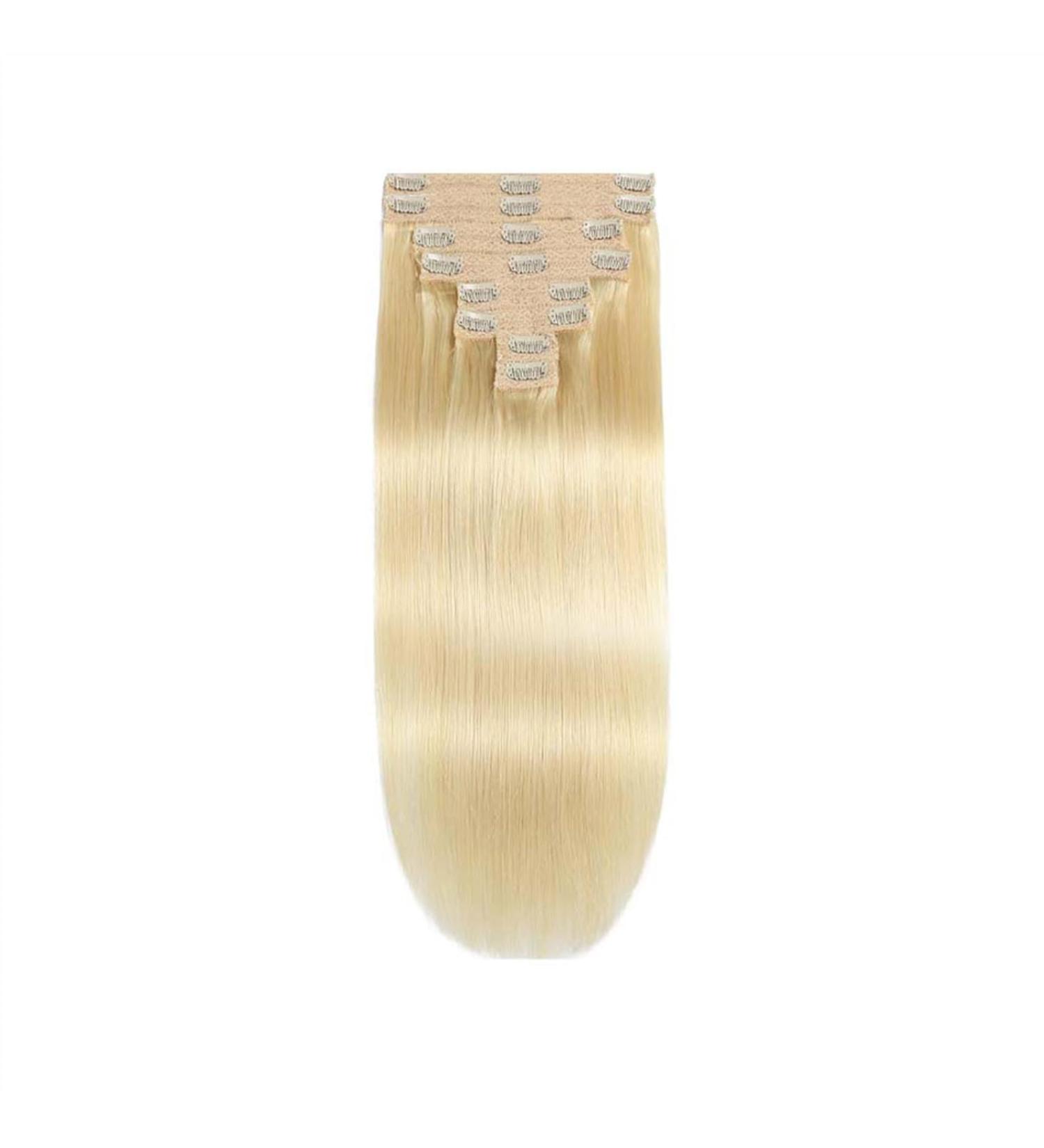 Secret Hair Extensions 16"-24" Clip in Hair Extensions Bleach Blonde Hair Extensions Real Human Hair Short Remy Clip in Hair Extensions Virgin Human Hair Double Weft for Women Hair Decor for Women 18inches 120g/Set - Buy Online on GoSupps.com