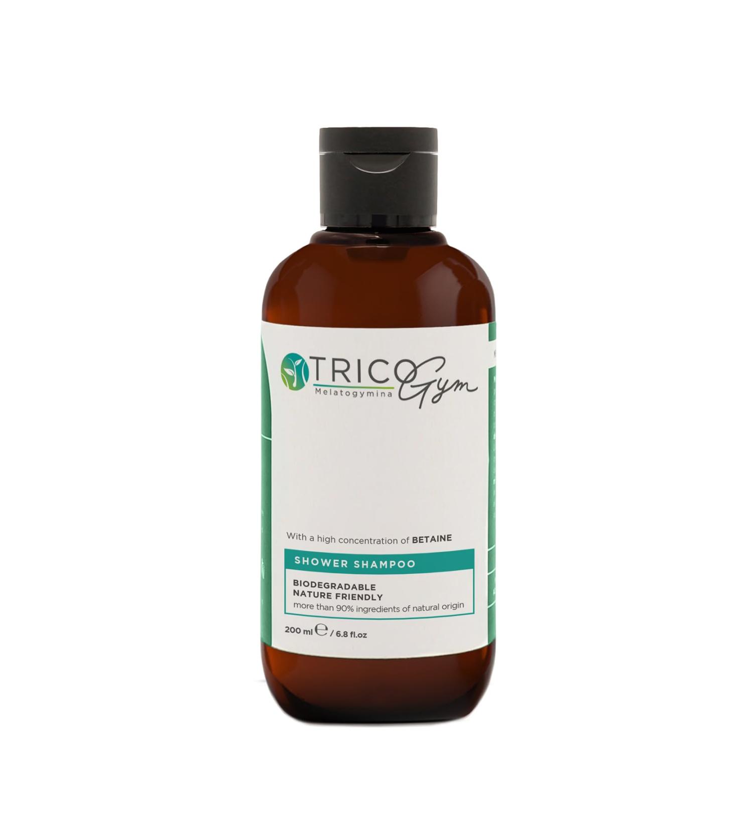  Tricogym Melatogymina Tricogym Biodegradable Nature Friendly 2-in-1 Shower/Shampoo 200 ml - Patented formula with melatogymine natural ingredients paraben-free SLS/SLES-free - 100% recyclable packaging - Buy Online on GoSupps.com