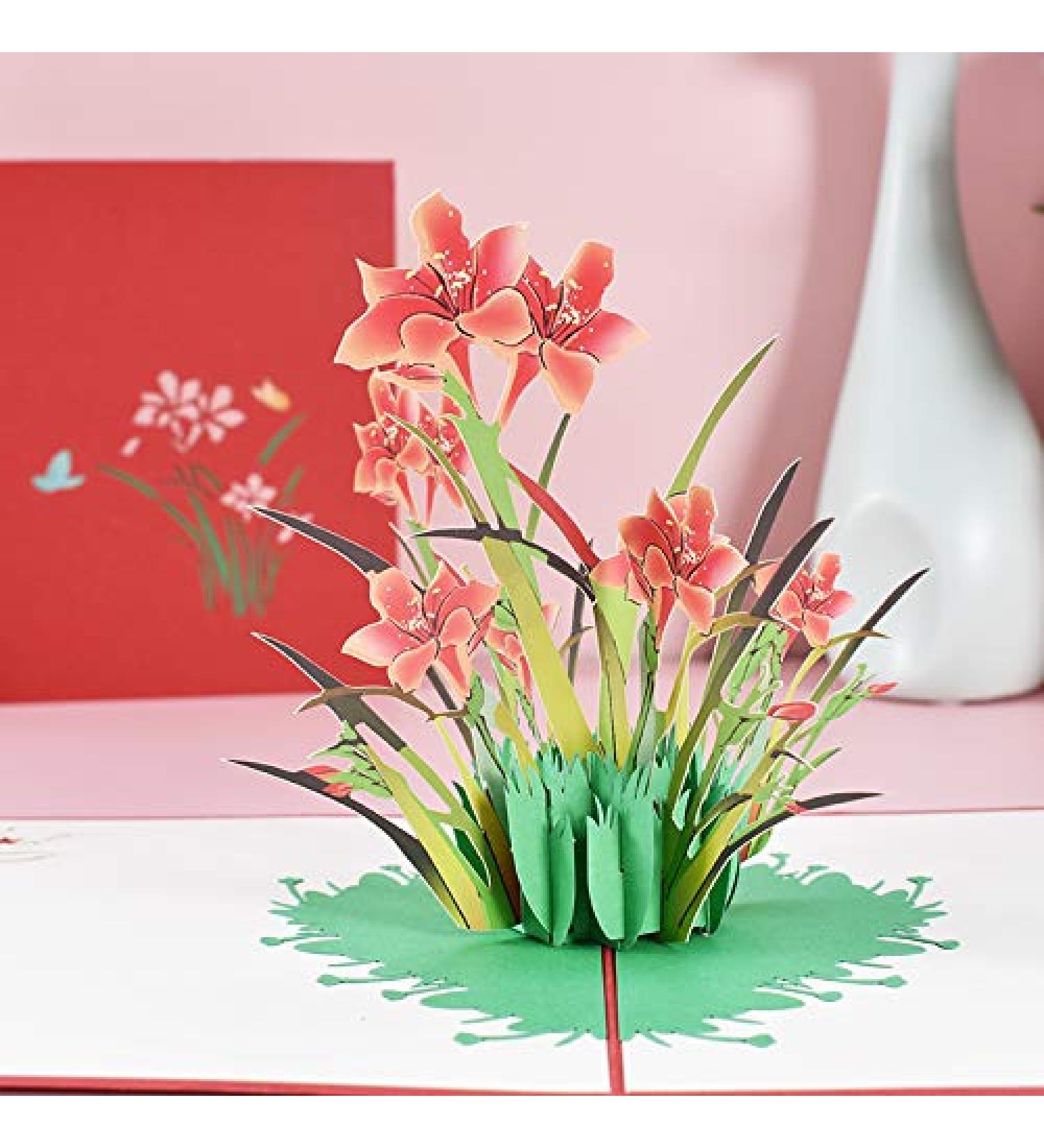 Pop Up Flower Card 3D Daffodil Pop Up Greeting Cards for Mother's Day Spring Father's Day Graduation Birthday Wedding Anniversary Thank You Get Well Sympathy All Occasion - Buy Online on GoSupps.com