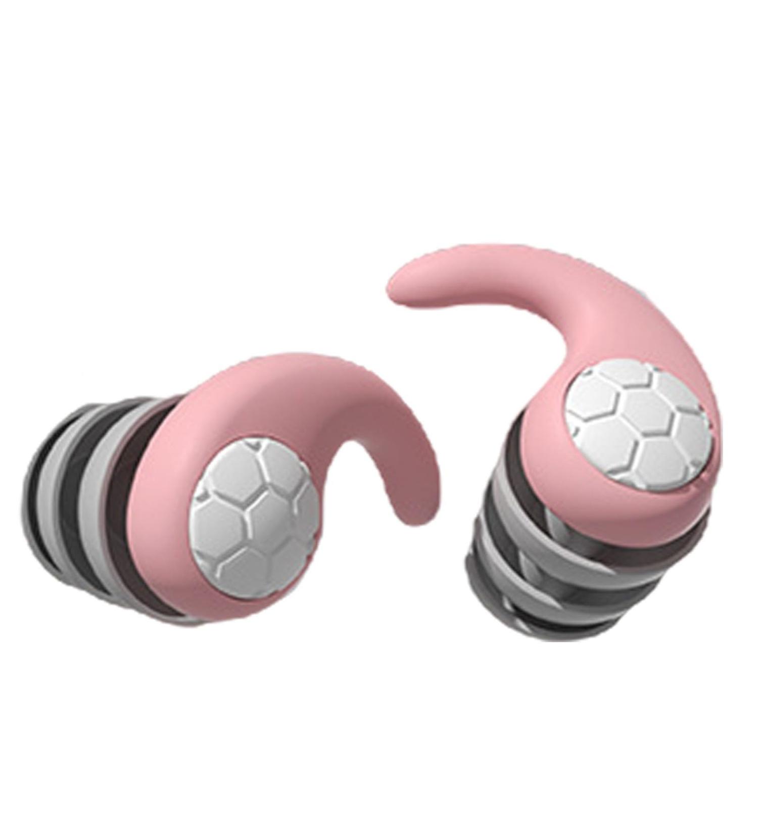 Buy Waterproof Swimmers Ear Plugs - Reusable Silicone Noise Cancelling Earplugs for Men & Women | Ideal for Surfing Snorkeling Showering & Bathing - Pink - Buy Online on GoSupps.com