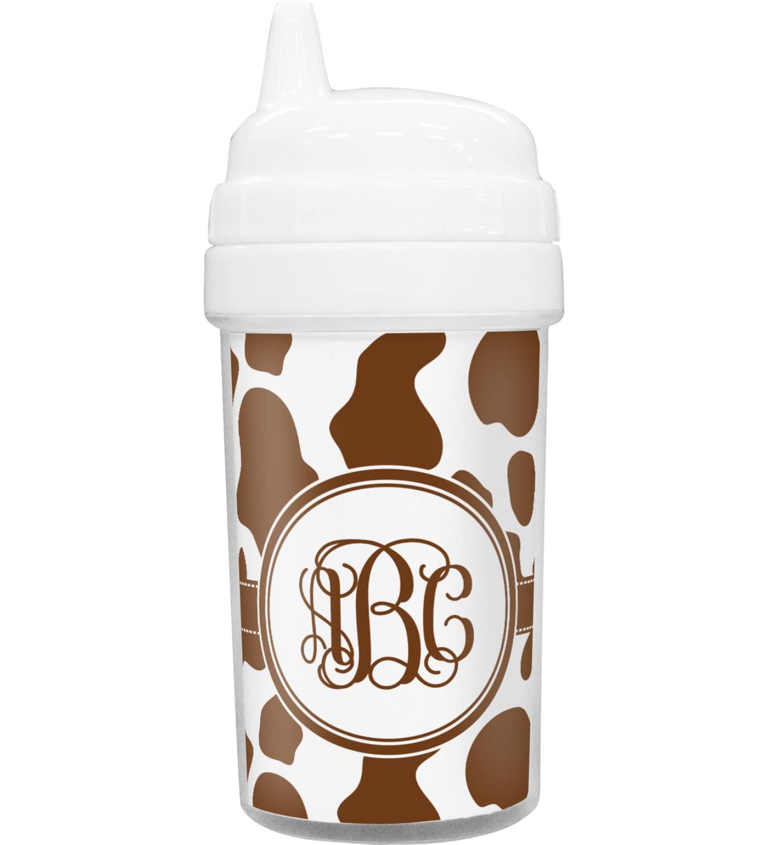 RNK Shops Cow Print Toddler Sippy Cup (Personalized)