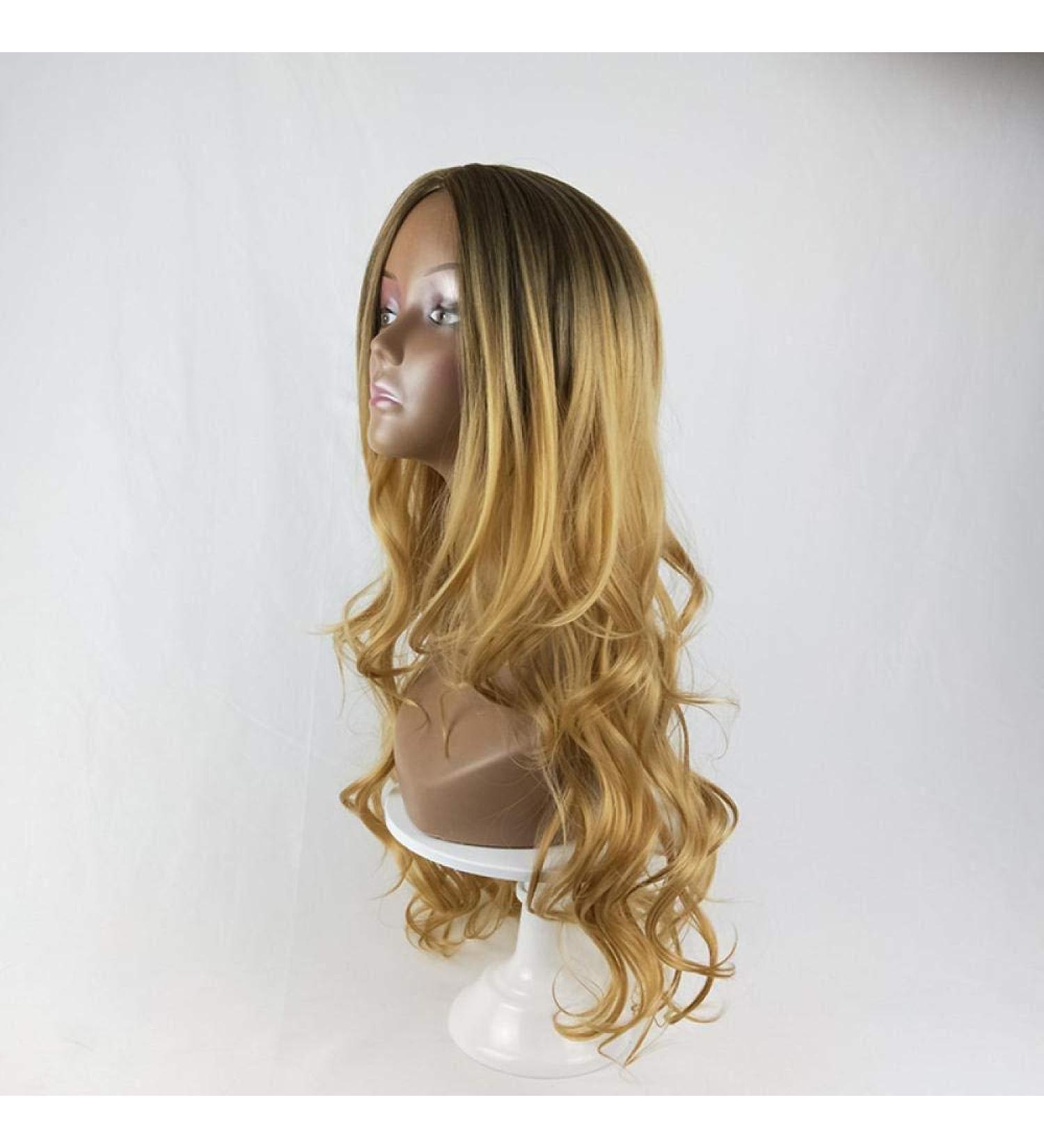 Shop New European & American Gradient Wig - Long Curly Pure White Hair for Ladies - Buy Online on GoSupps.com