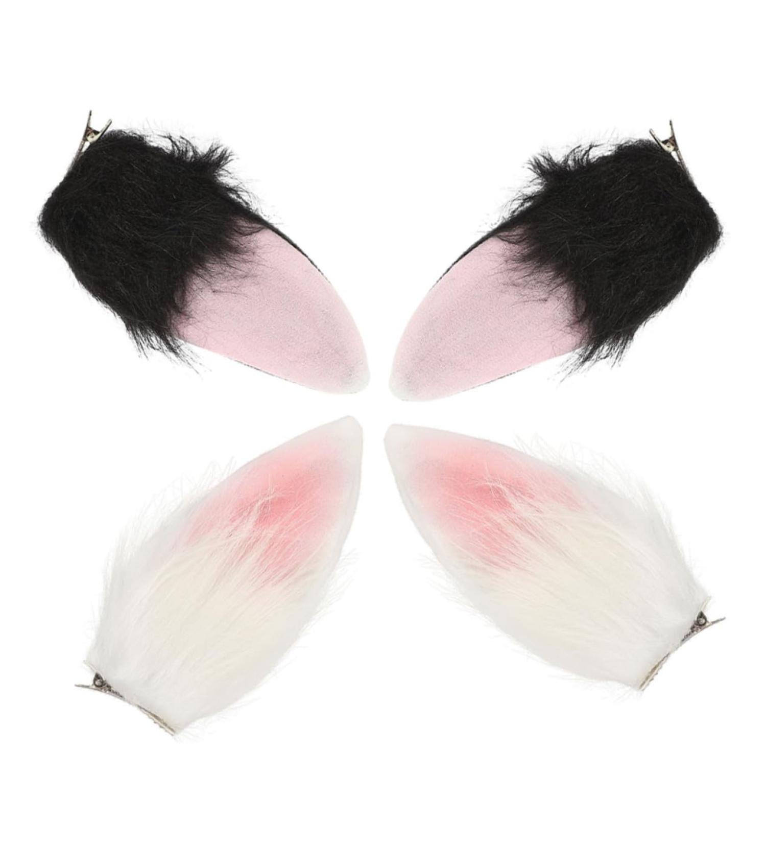 FRCOLOR 2 Pairs Simulated Bunny Ear Hair Clip Animal Hair Clips Bunny Ear Hair Barrettes Cosplay Bunny Ears Headpiece Bunny Hair Accessories Fur Hair Clip Metal Rabbit Ear Clip Miss - Buy Online on GoSupps.com