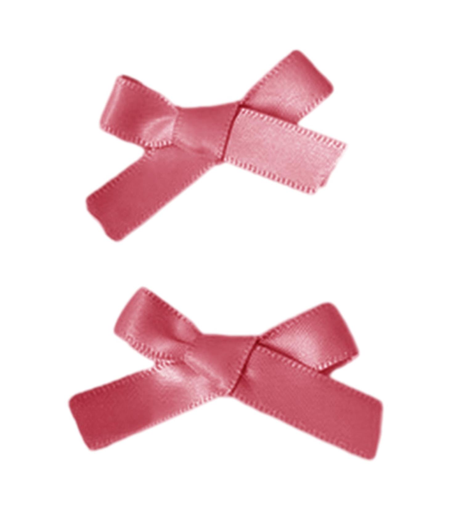 NUEAYMS 2Pieces Ribbon Bow Hair Clip Hair Barrette Hair Bow Headpieces Winter Bow French Barrette Headwear Hair Accessories Rose Pink - Buy Online on GoSupps.com