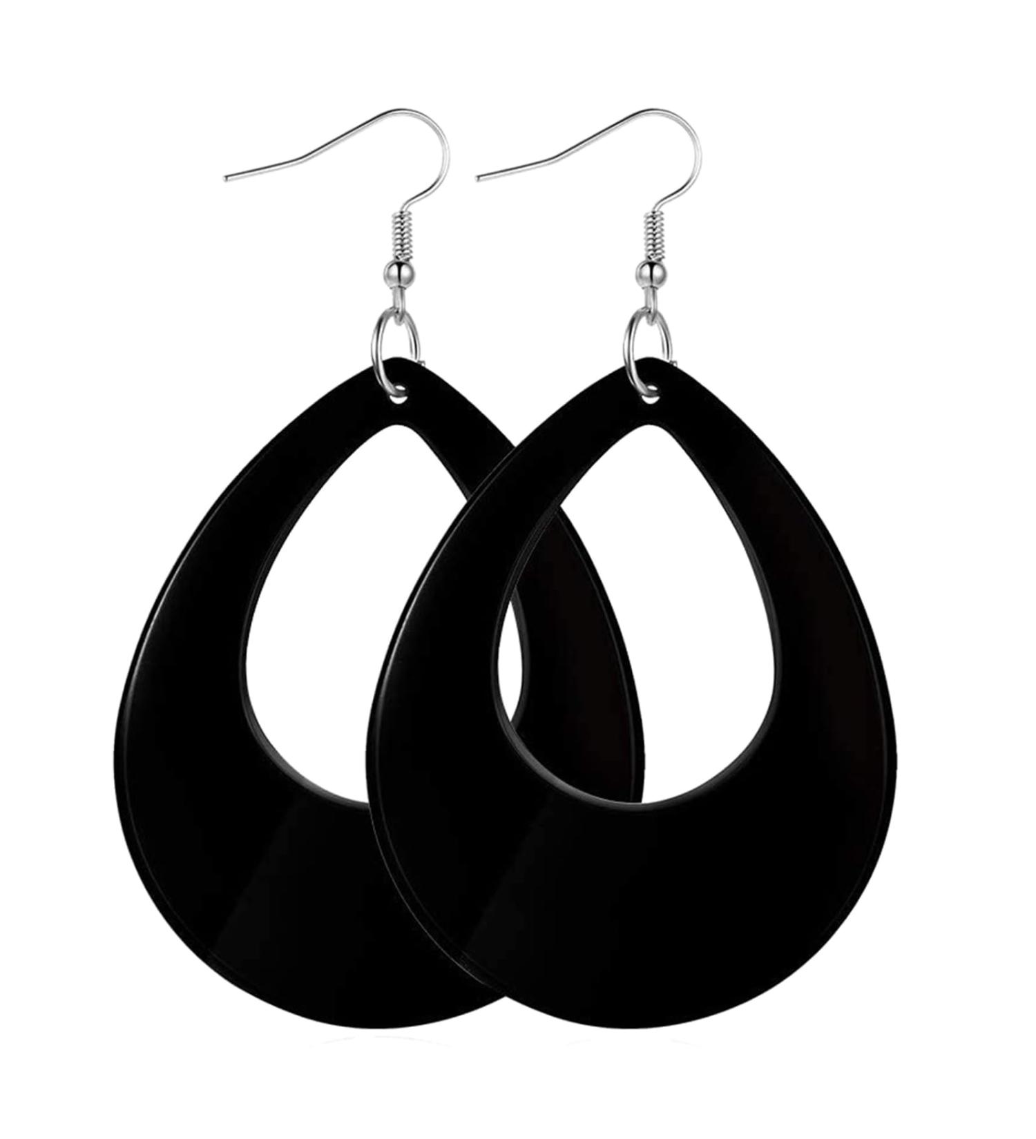 Feyley Vintage Neon Earrings for Women - Retro Red & Green Plastic 80s Fashion Jewelry - Buy Online on GoSupps.com