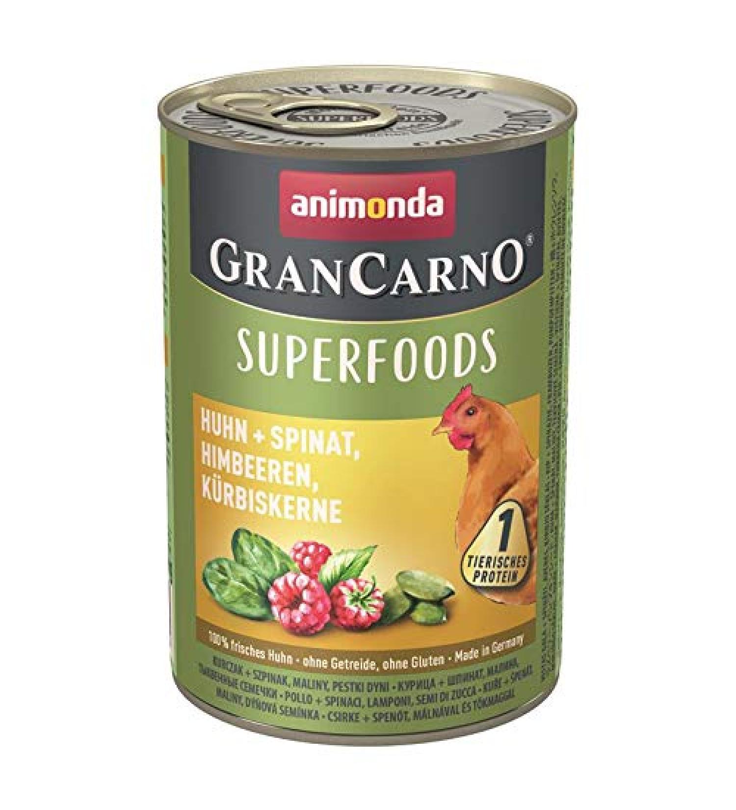 Animonda 400 gx 6 chicken + spinach + raspberry + pumpkin Gran Carno