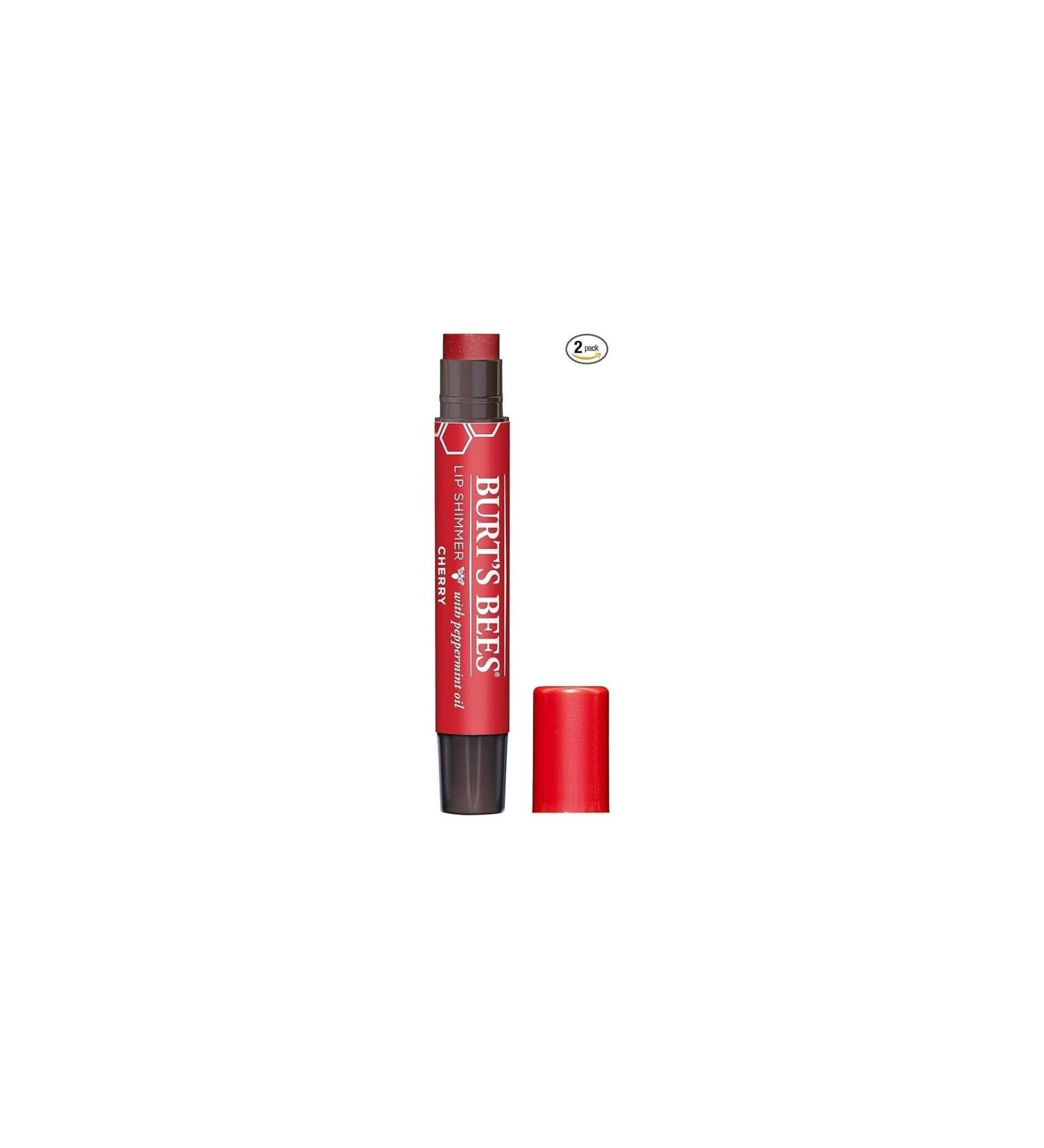 Burt's Bees 100% Natural Moisturising Lip Shimmer Cherry - 1 Tube 1 Count (Pack of 1) Cherry 1 count (Pack of 1) - Buy Online on GoSupps.com
