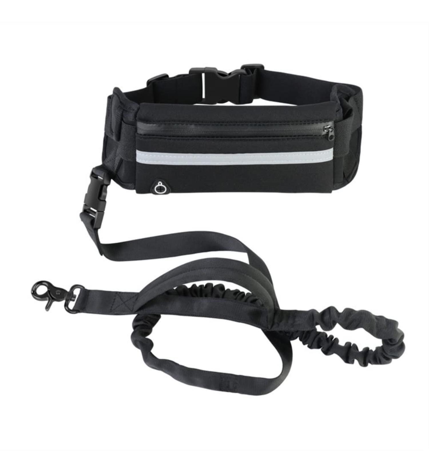 Boxwizard Dog Jogging Lead with Belly Strap Dog Lead for Small Dog Lead Zip Pocket Reflective Running Lead Belt Bag Outdoor Jogging Walking Night Running Black Waist Bag Average code - Buy Online on GoSupps.com