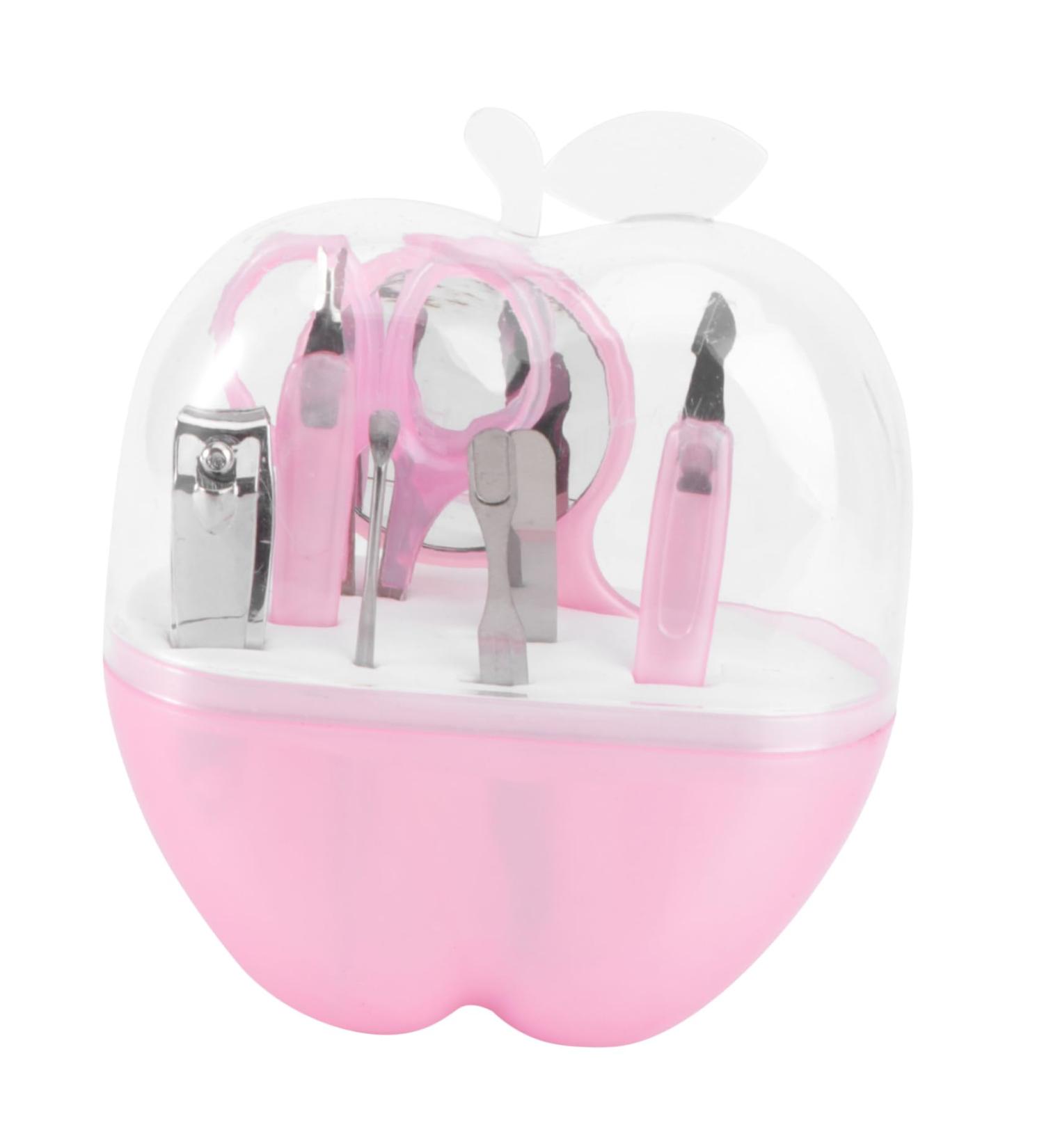 Healeved Fingernail Trimmer Tools Mirrors 8 in 1 Nail File Stainless Steel Nail Clipper Kit Fingernail File Nail Kit Camping Accessory Mirroraid The Mirror Pink Tool Kit Manicure medium Pink - Buy Online on GoSupps.com