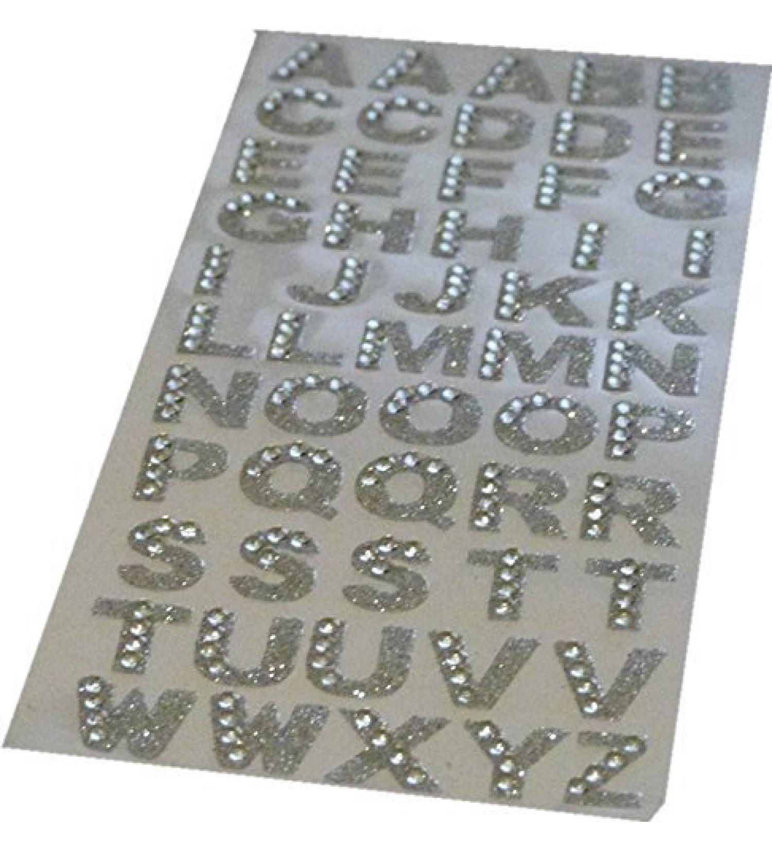 Ardisle ALPHABET SELF ADHESIVE STICK ON DIAMONTE CLEAR GEM CRYSTAL RHINESTONE DIAMANTE