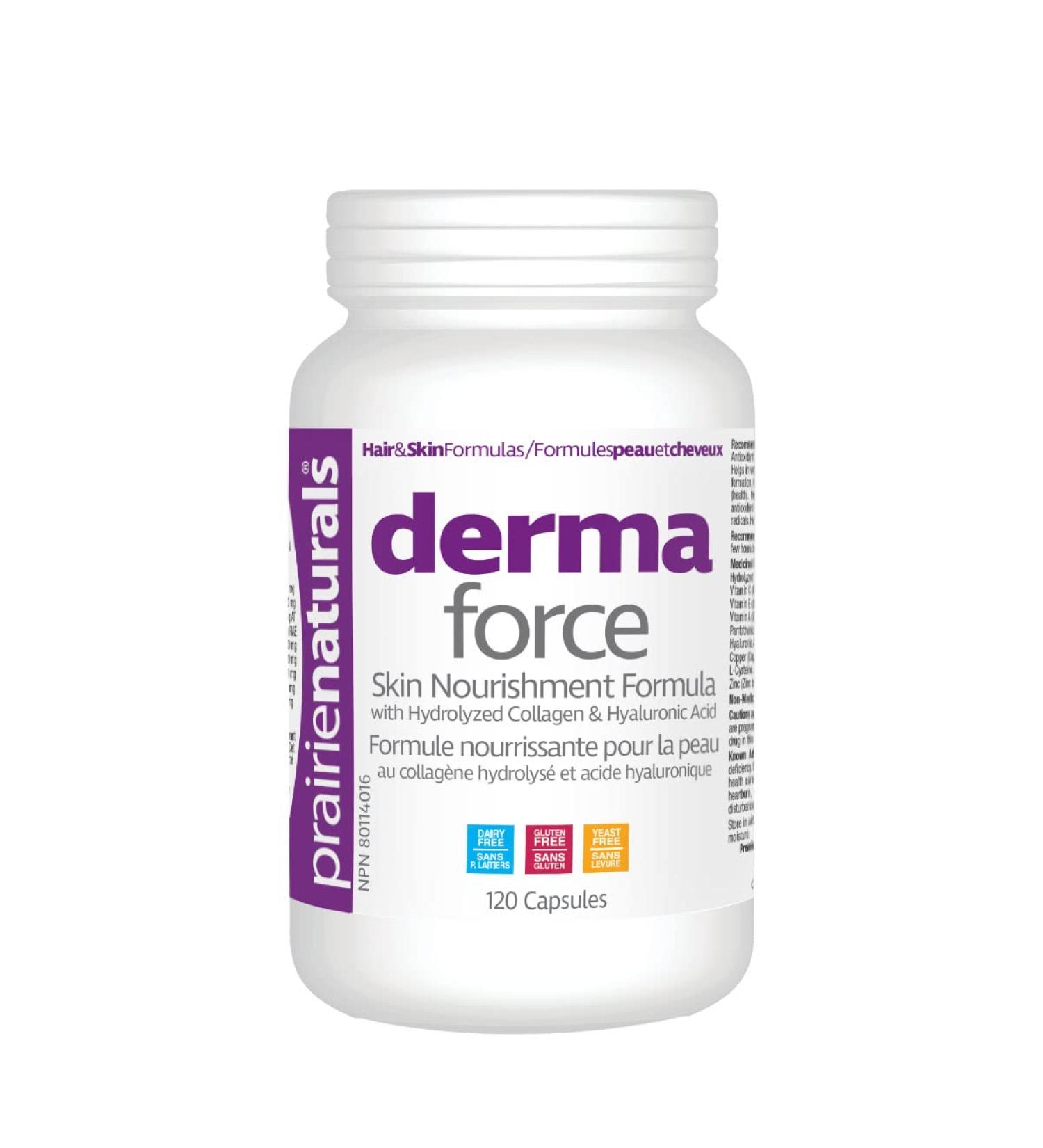 Prairie Naturals Derma-Force Skin Nourishment Formula Capsules 120 Count - Buy Online on GoSupps.com
