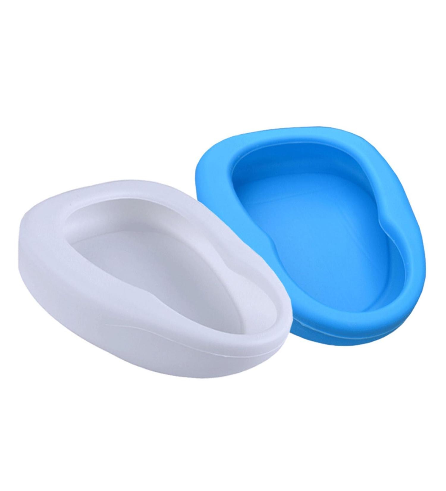 NEDLON Contoured Bedpan for Females and Men Firm Thick Stable PP Bed Pan Potty Urinals for Elderly and Bedridden Patients Home Use (Color : Blue+White) - Buy Online on GoSupps.com