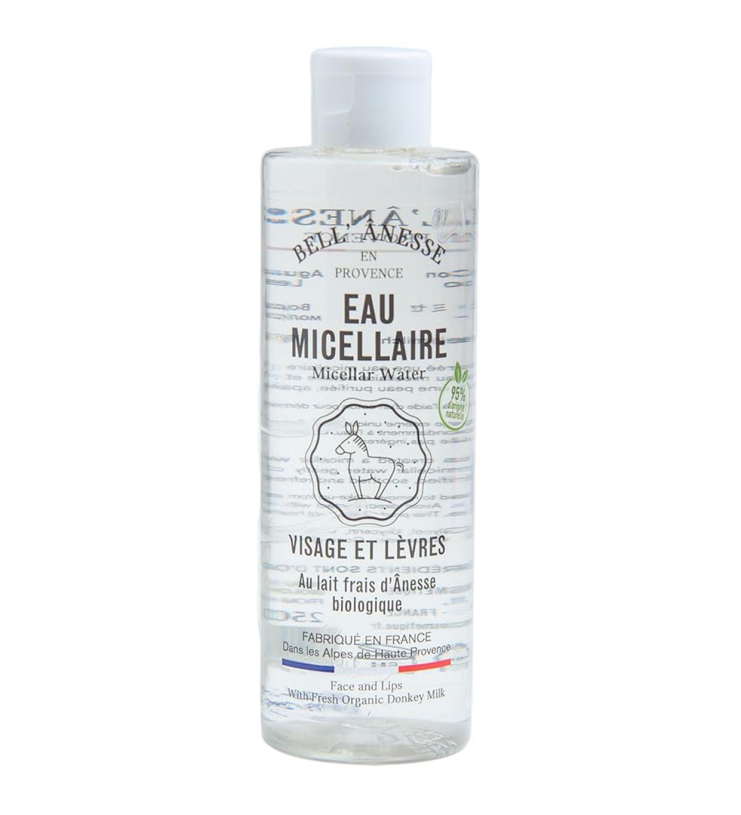 Label Provence Nature Nettoyant l'eau micellaire fran aise et d maquillant enrichi au lait d' nesse bio pour tous les types de peau parfum lait d' nesse 250 ml