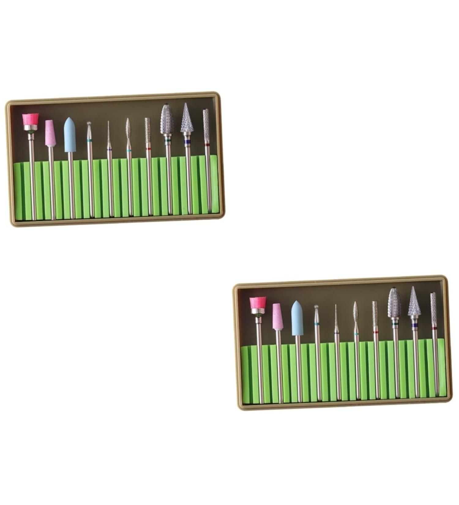 minkissy 2 Sets Cuticle Drill Bits Diamond Nail Bit Gel Nails Bit Tungsten Carbide Nail Drill Nail File Bits Nail File Electric Nail Art Supplies Electric Nail Filer Sand Tools Manicure - Buy Online on GoSupps.com
