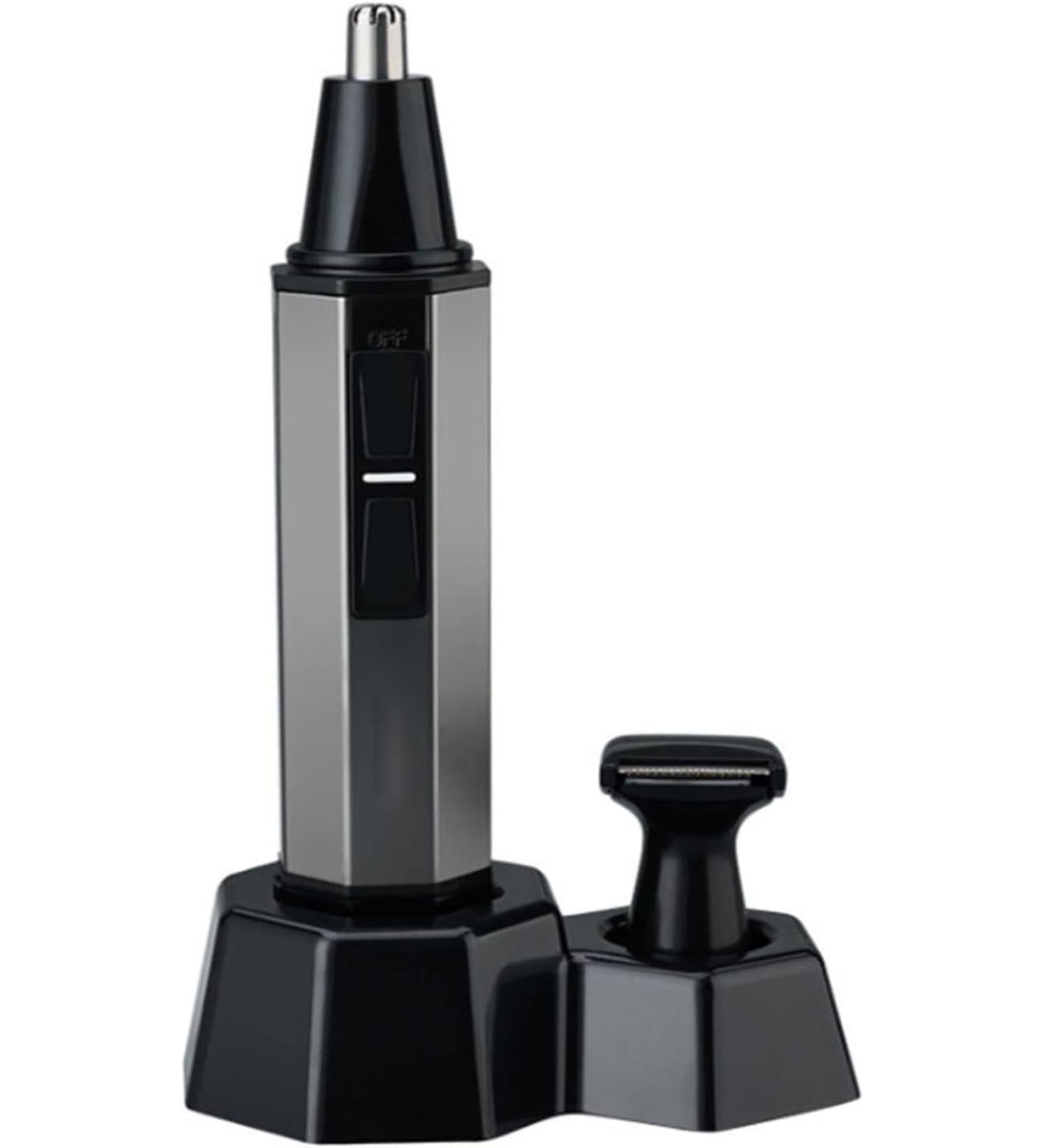 Rechargeable 2-in-1 Nose Hair Trimmer for Men - Waterproof Ear & Nose Clipper with Flashlight - Portable Facial & Eyebrow Hair Trimmer - Easy to Clean Razor - Buy Online on GoSupps.com
