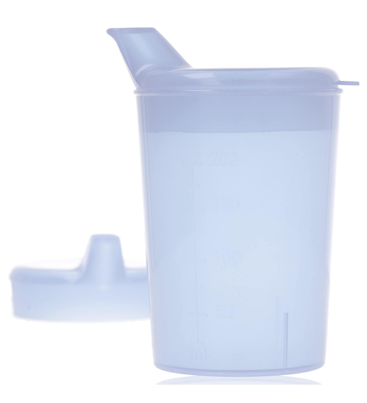 Horn Medical Beak Cup - 250ml Drinking Aid with 2 Lids (Large & Small Opening) | Selectable Colors - International Shipping - Buy Online on GoSupps.com