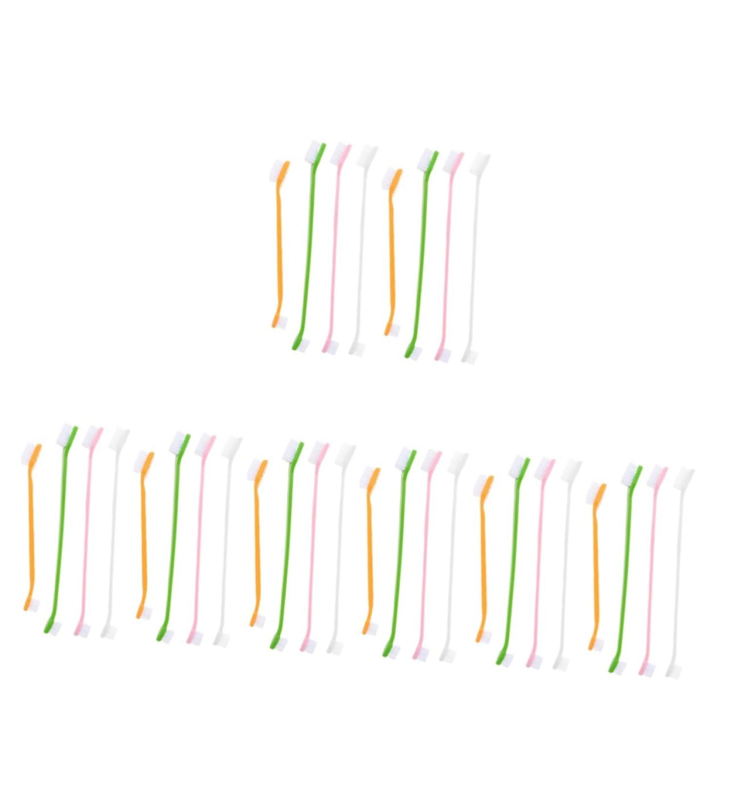 FOMIYES Pet Toothpaste 32 Pcs Double Head Dog Toothbrush Pet Supplies Puppy Toothbrush Cat Pet Oral Toothbrush Handheld Toy - Buy Online on GoSupps.com