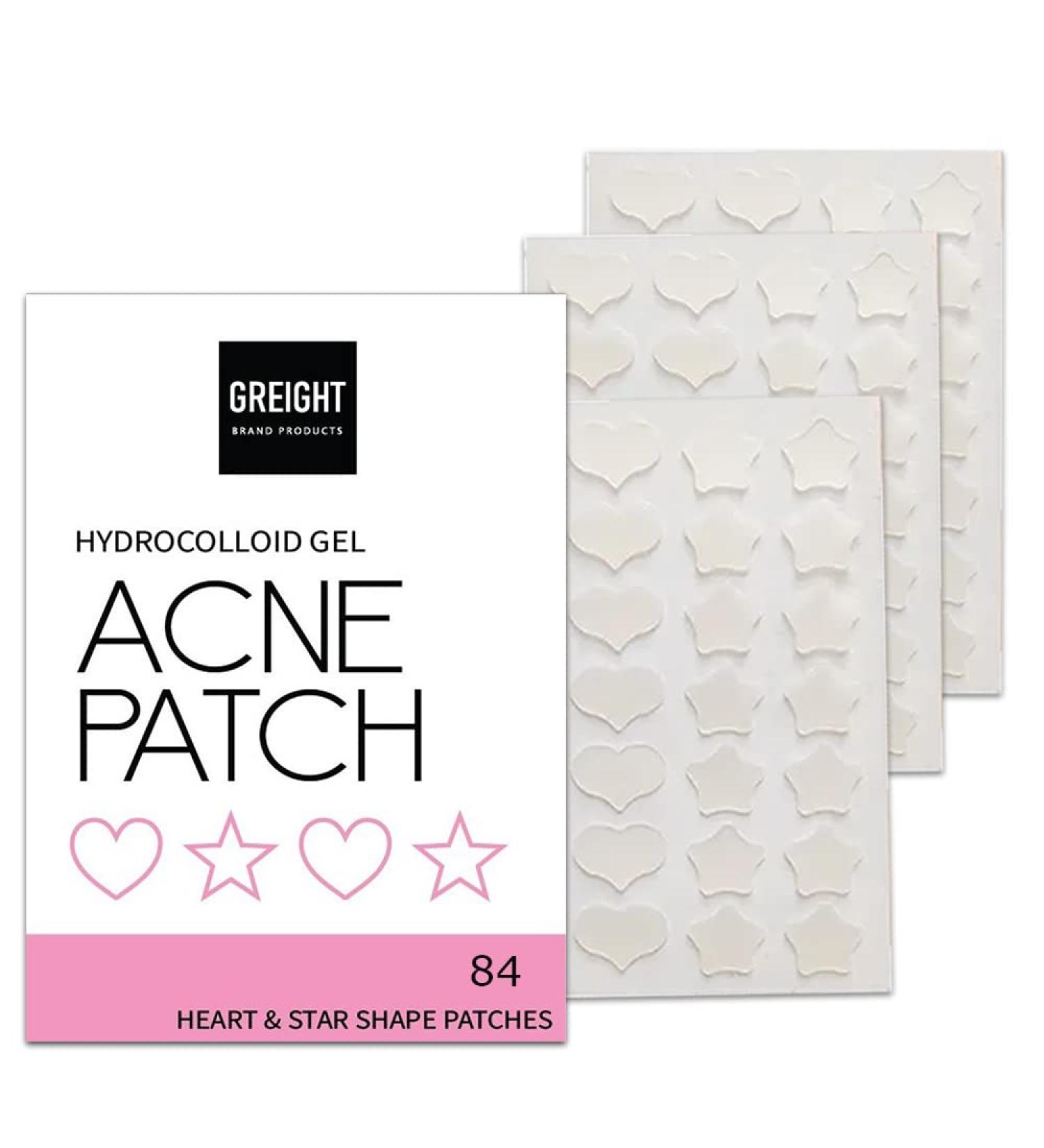 Hydrocolloid Acne Pimple Patch - Heart & Star Shape 84 Patches for Breakouts Reduces Pimples & Blackheads | Effective Acne Treatment - Buy Online on GoSupps.com