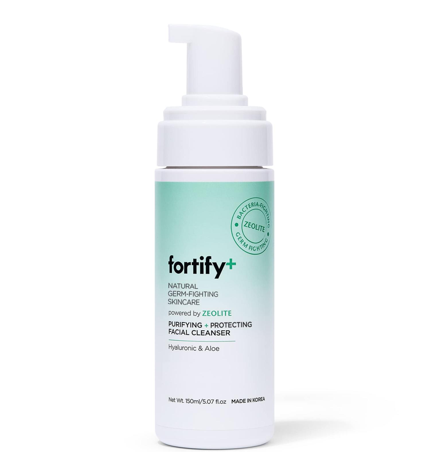 Fortify+ Hydrating Foaming Facial Cleanser - Hyaluronic Acid & Aloe - Vegan, Fragrance-Free, Cruelty-Free - 150ML Made in Korea - Buy Online on GoSupps.com