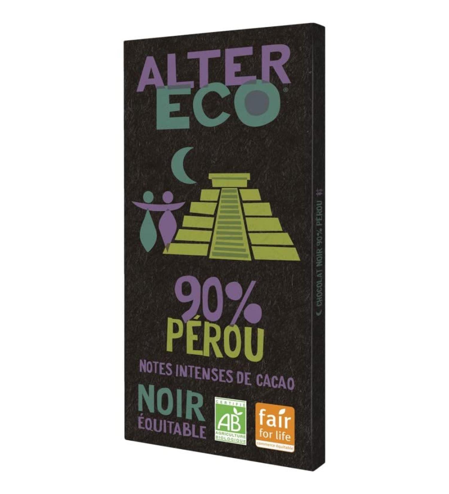 ALTER ECO - 90% Organic Dark Chocolate 100G - (Pack of 4) - Buy Online on GoSupps.com